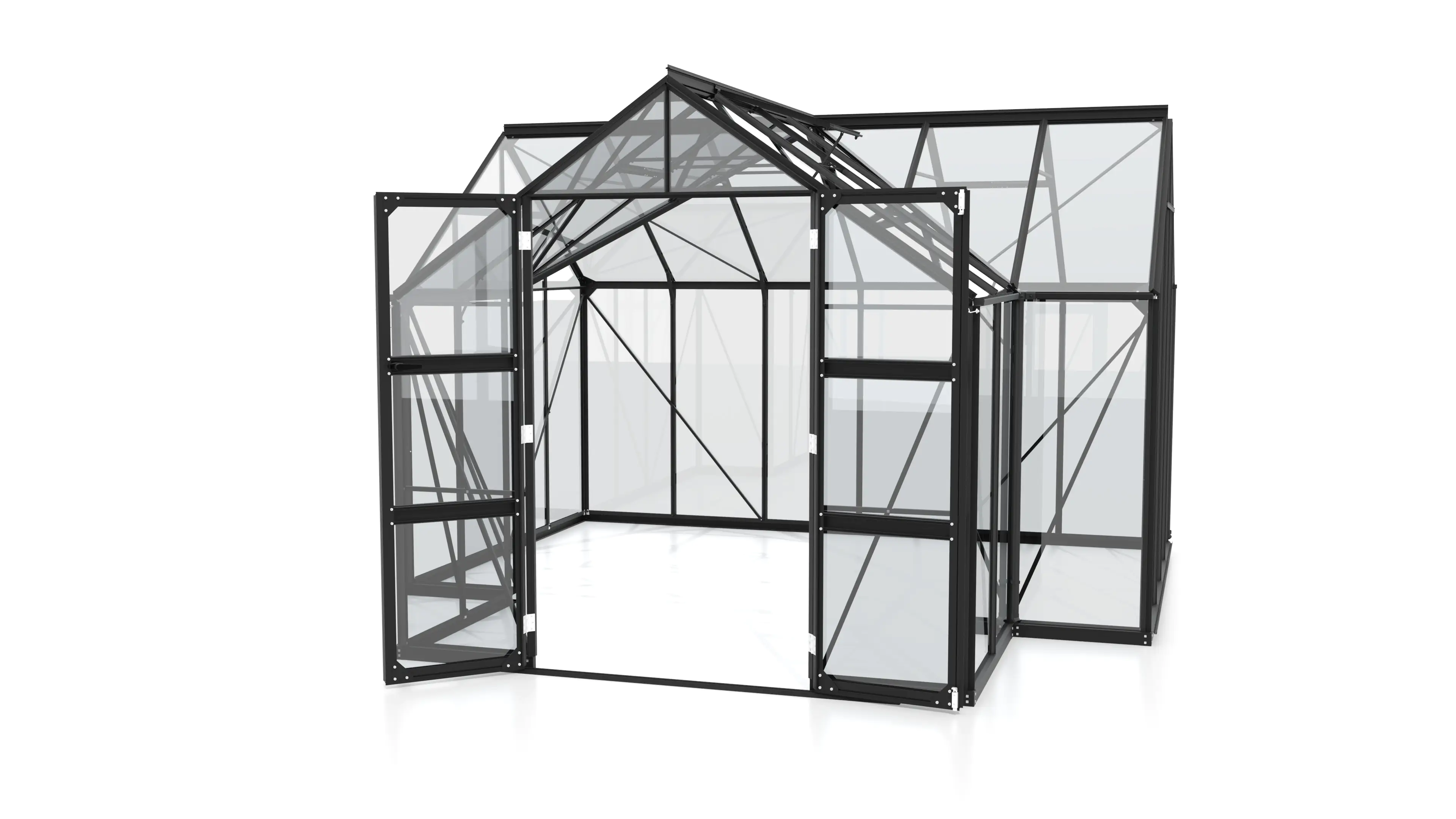 Vitavia Gewächshaus Campus schwarz 3,83 x 3,83 x 2,54 m