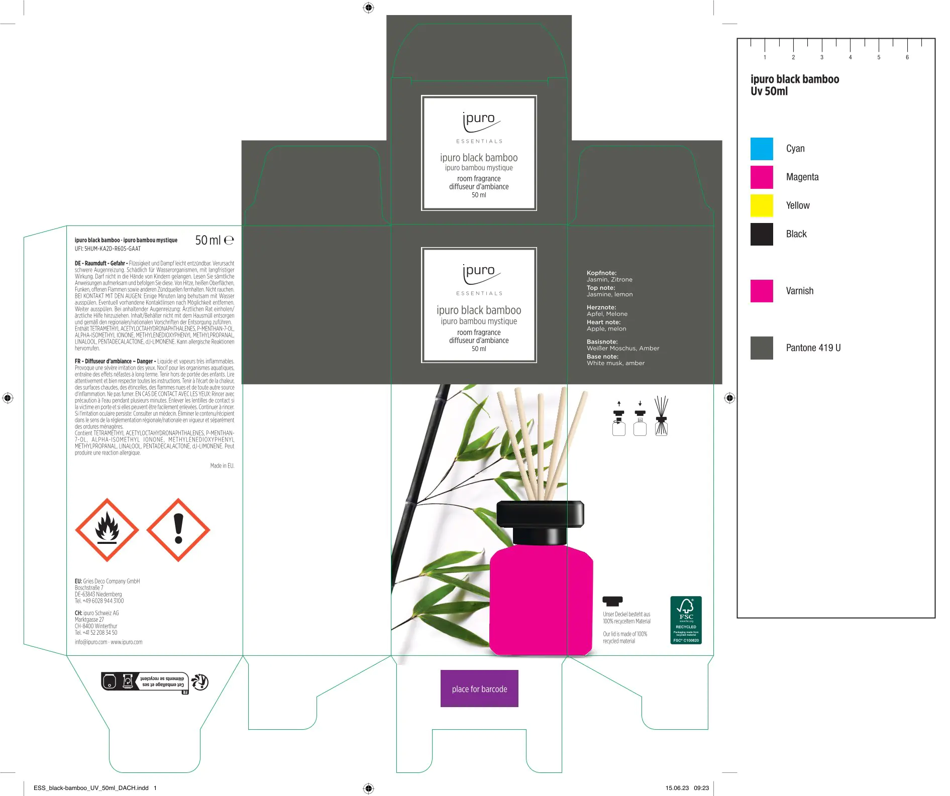 ipuro Raumduft Essentials Black Bamboo 50 ml
