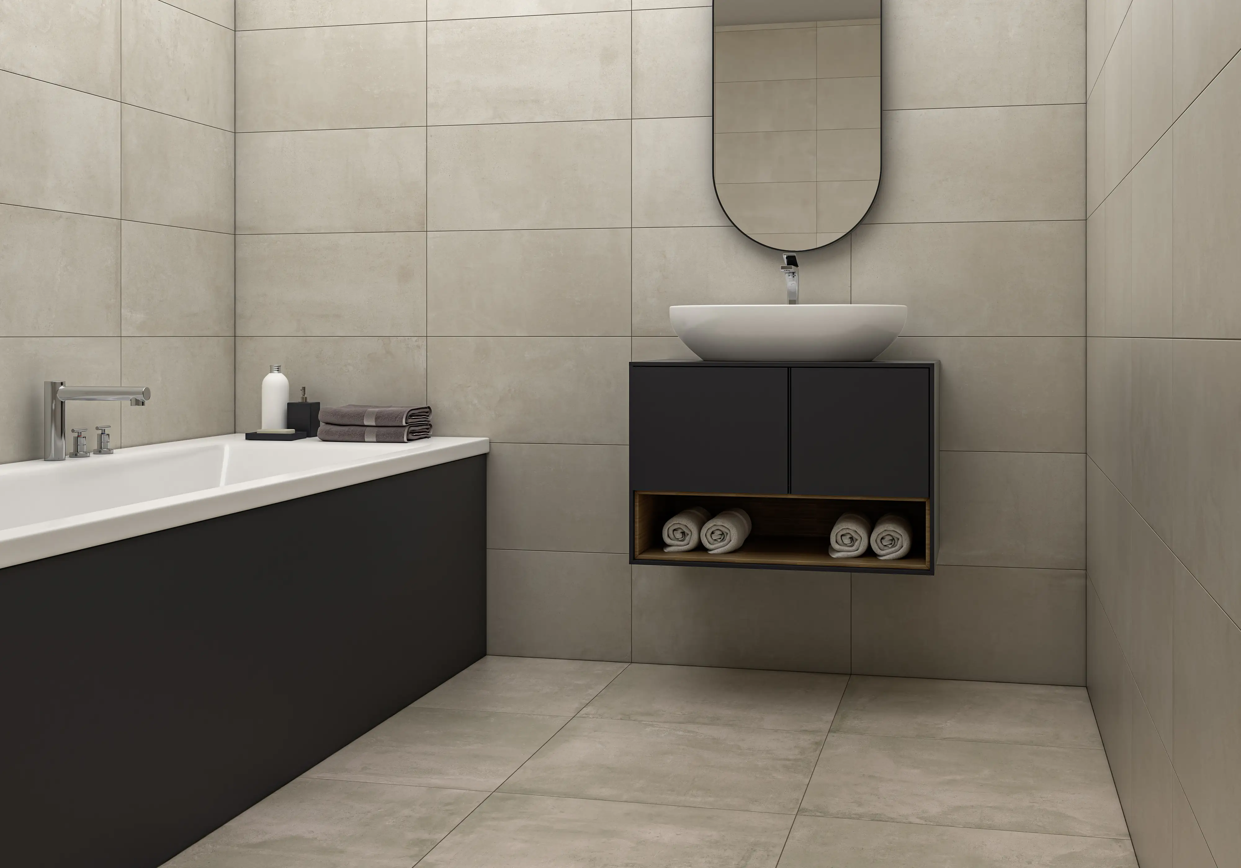 Bodenfliese Feinsteinzeug Bristol 60 x 60 cm taupe