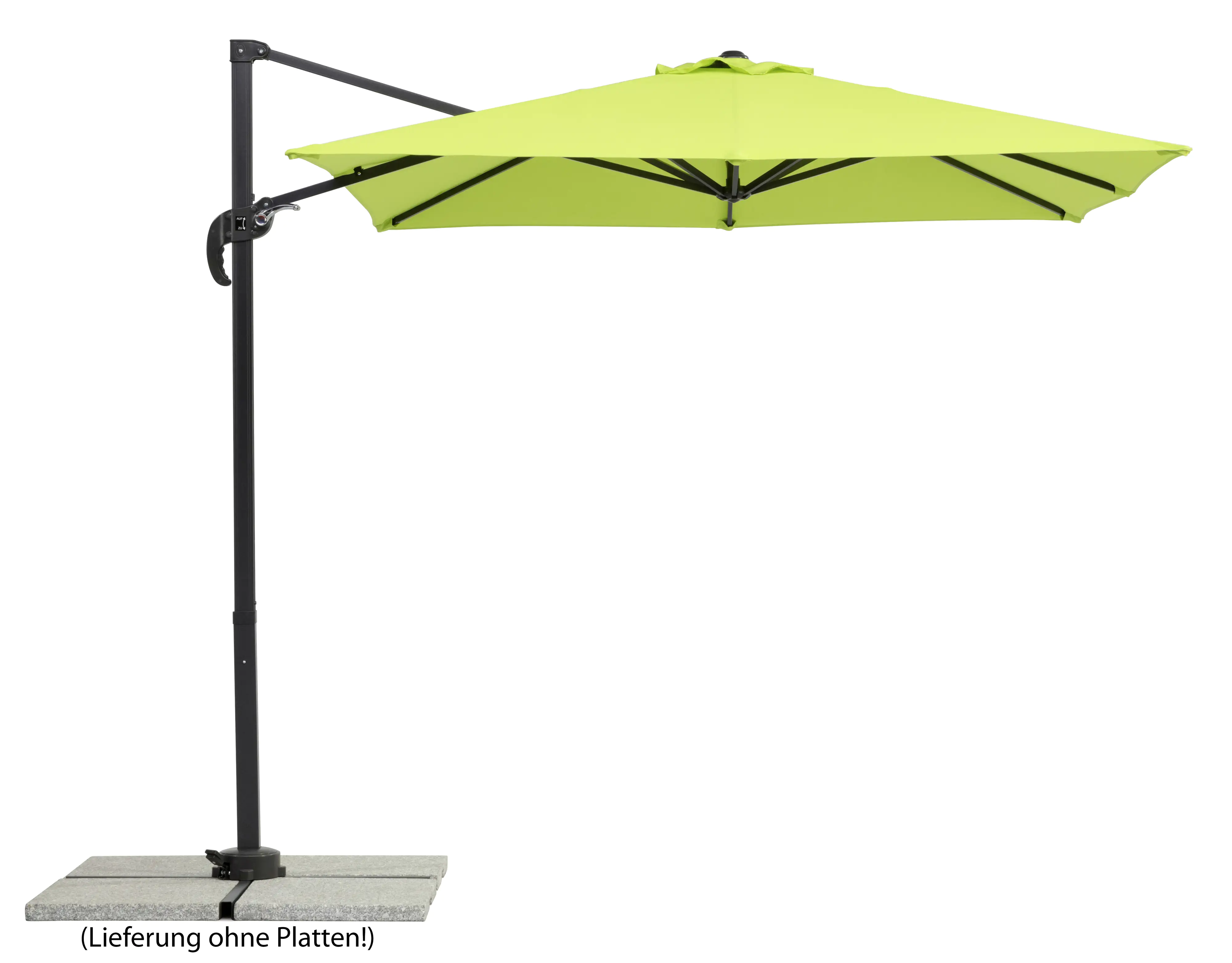 Schneider Sonnenschirm Rhodos Junior apfelgrün 230 x 230 cm inkl. Sonnenschirmhülle