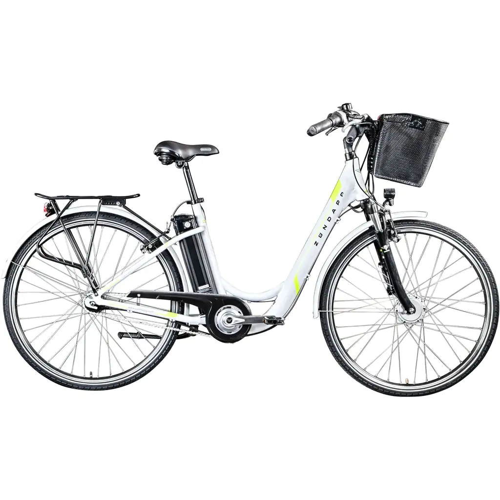 Zündapp E-Bike City Z517 28 Zoll 7-Gang 536 Wh weiß grün