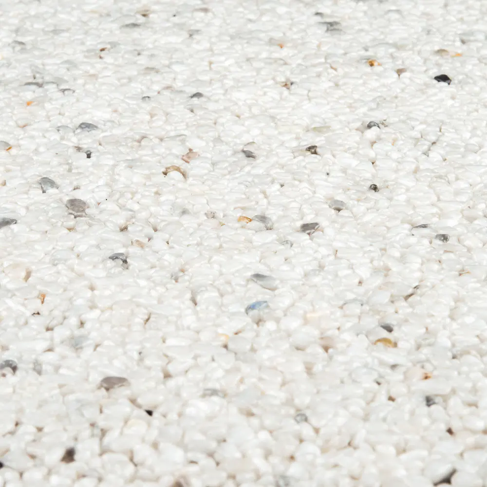 RAVELLO Steinteppich Boden Indoor Körnung Fein Farbe weiss 15 kg Set