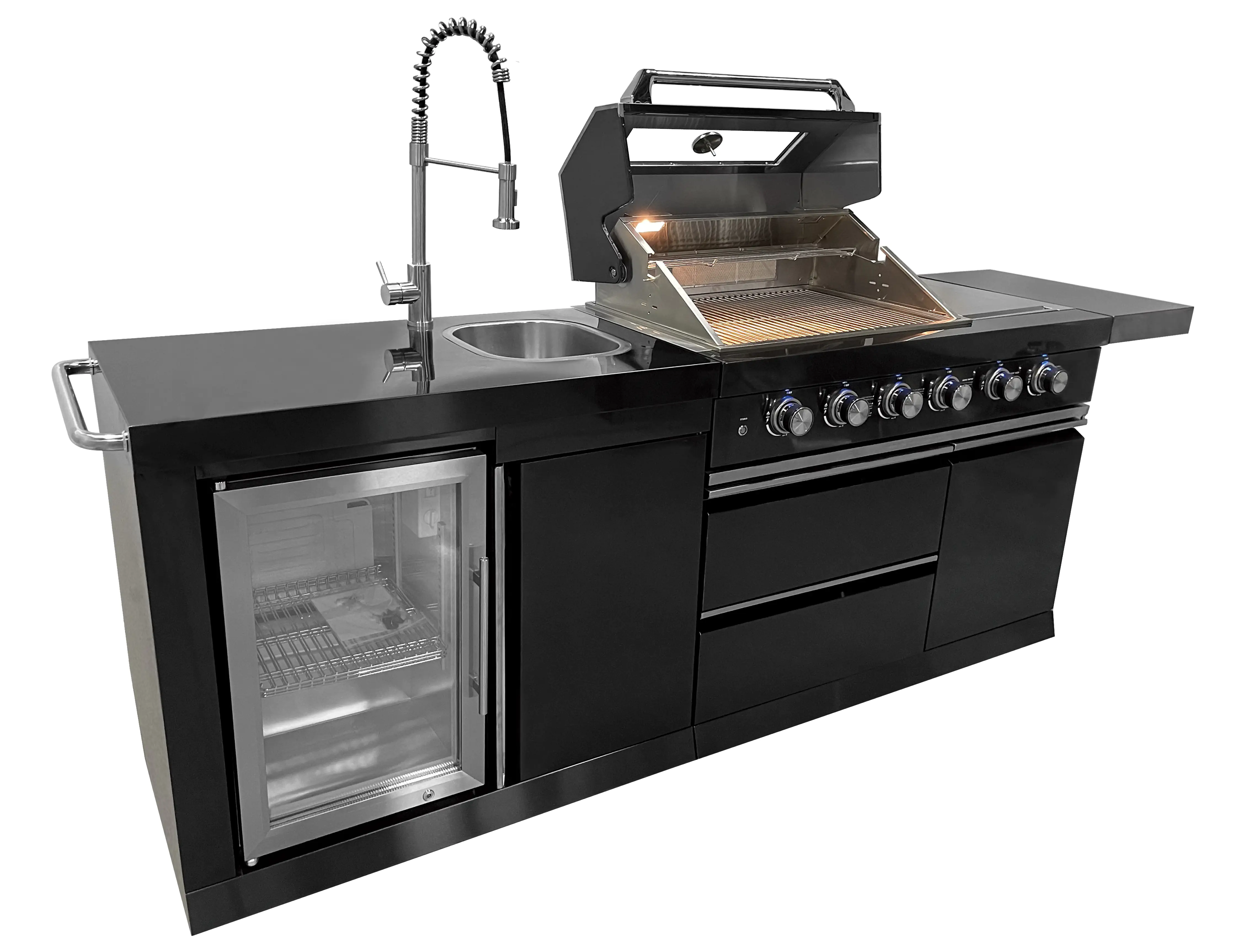 Buschbeck Outdoorküche Cambridge schwarz 262 x 60 x 119 cm