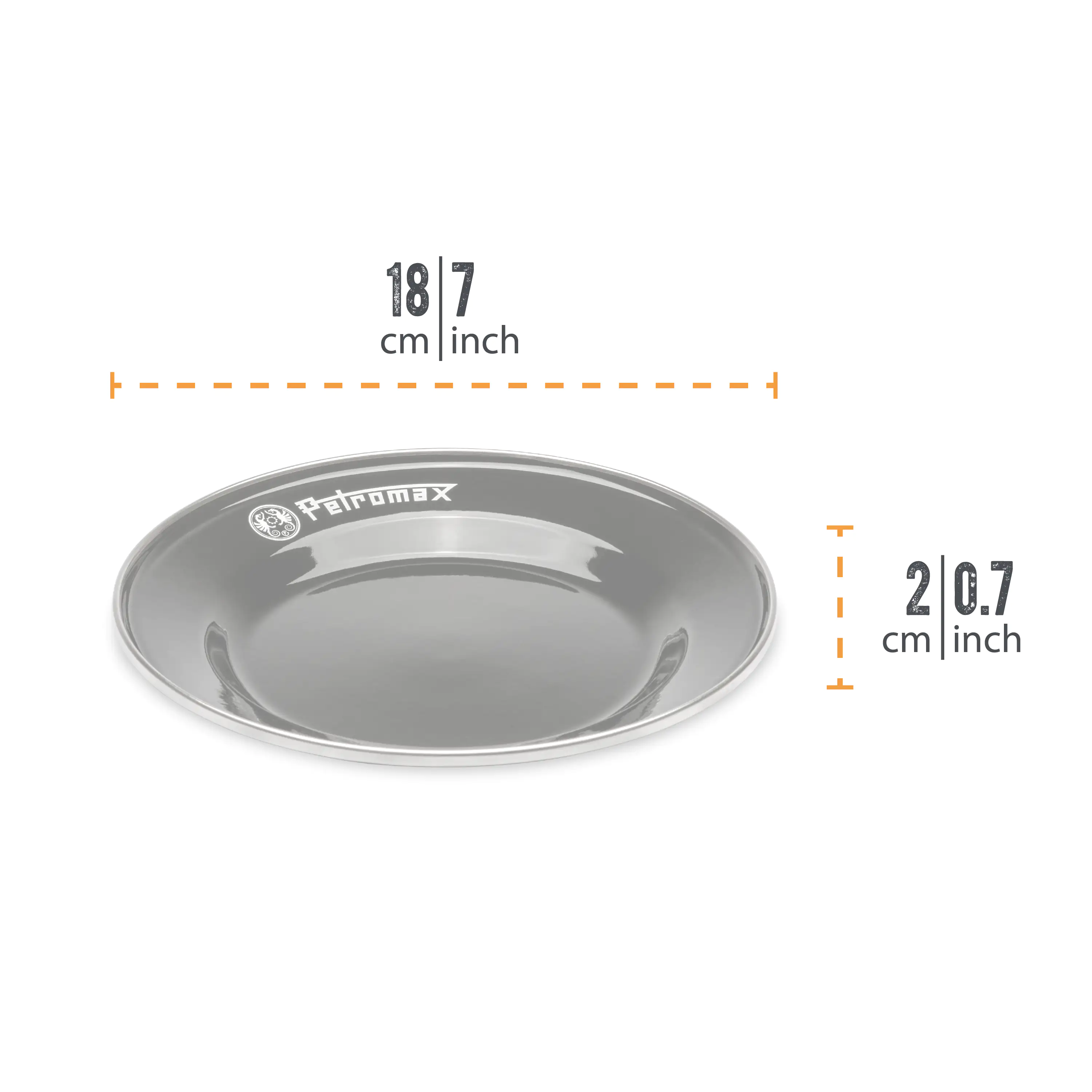 Petromax Teller Emaille 2er Set 18 cm schwarz