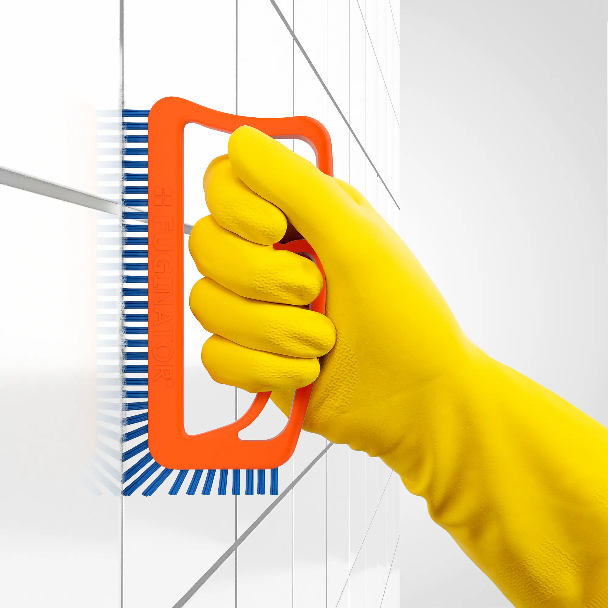 Fuginator Fugenbürste Classic Kunststoff orange/blau