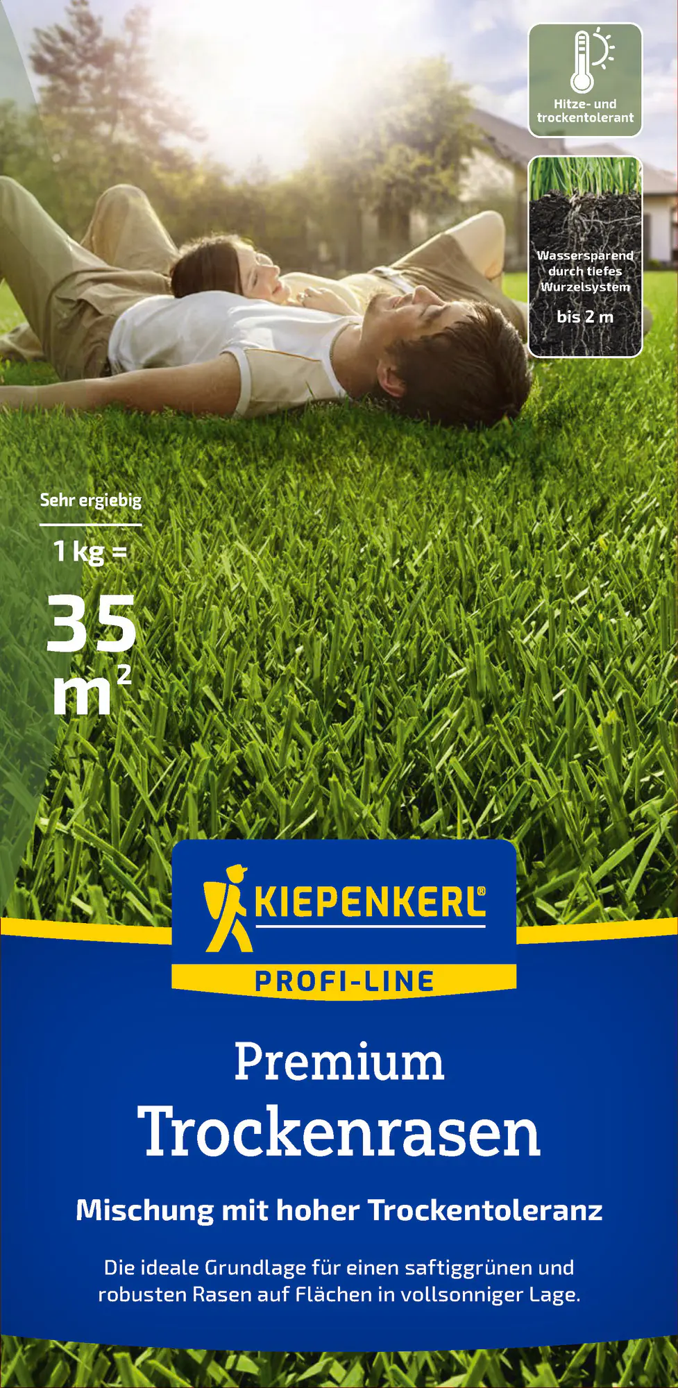 Kiepenkerl Profi-Line Saatgut Premium Trockenrasen 1 kg für ca. 35 m²