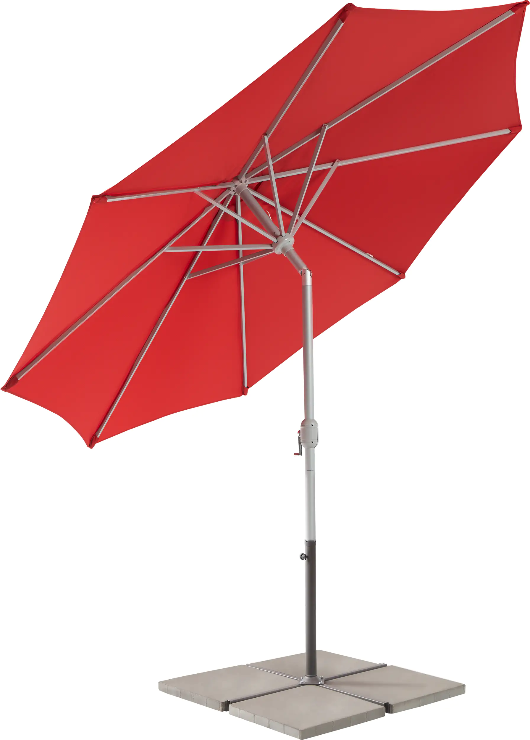 Primaster Sonnenschirm Kreta rot, Ø 300 cm
