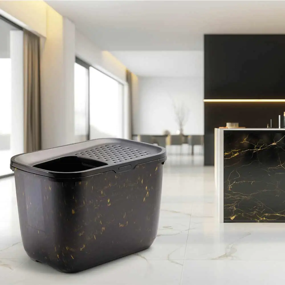 Nobby Katzentoilette Hop In schwarz/gold