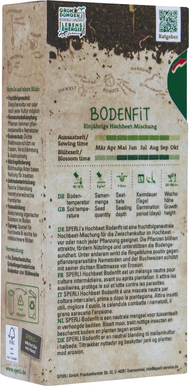 Sperli Saatgut Hochbeet Bodenkur Bodenfit für ca. 100 m²