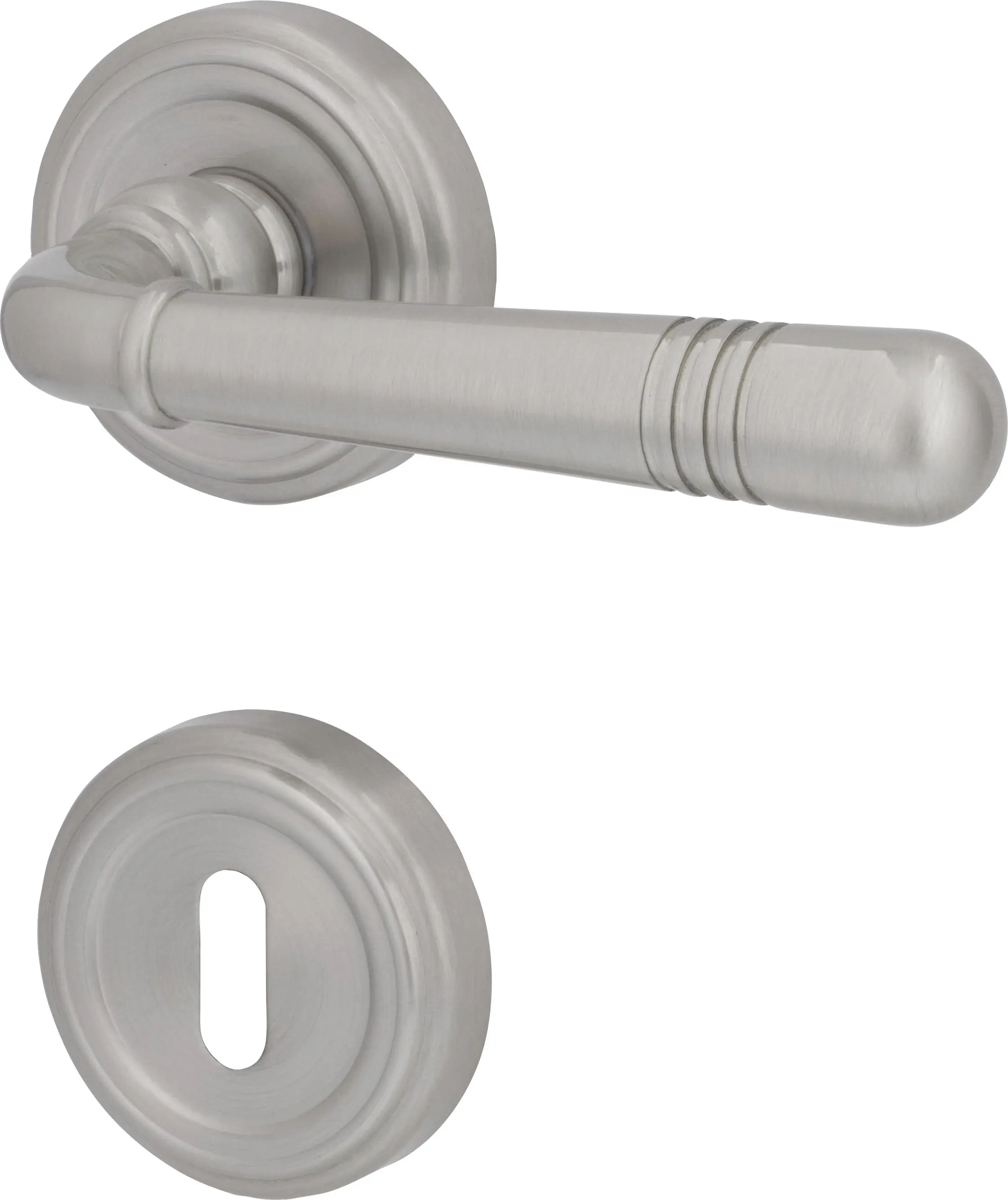 Südmetall Türgriff-Garnitur Rosette Sale BB Messing satiniert silber Ø 50 mm
