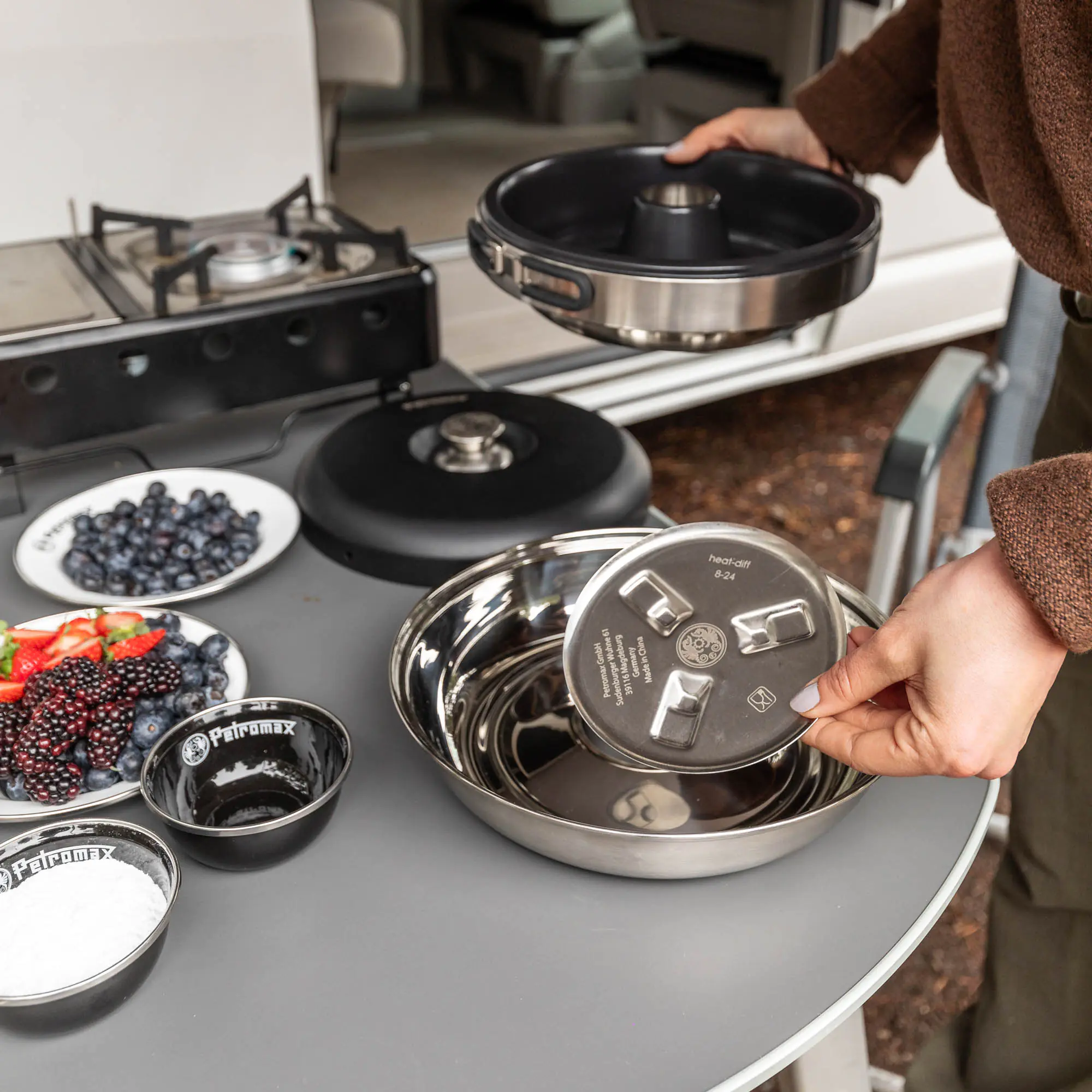 Petromax Hitzeverteiler für Camping Backofen Edelstahl