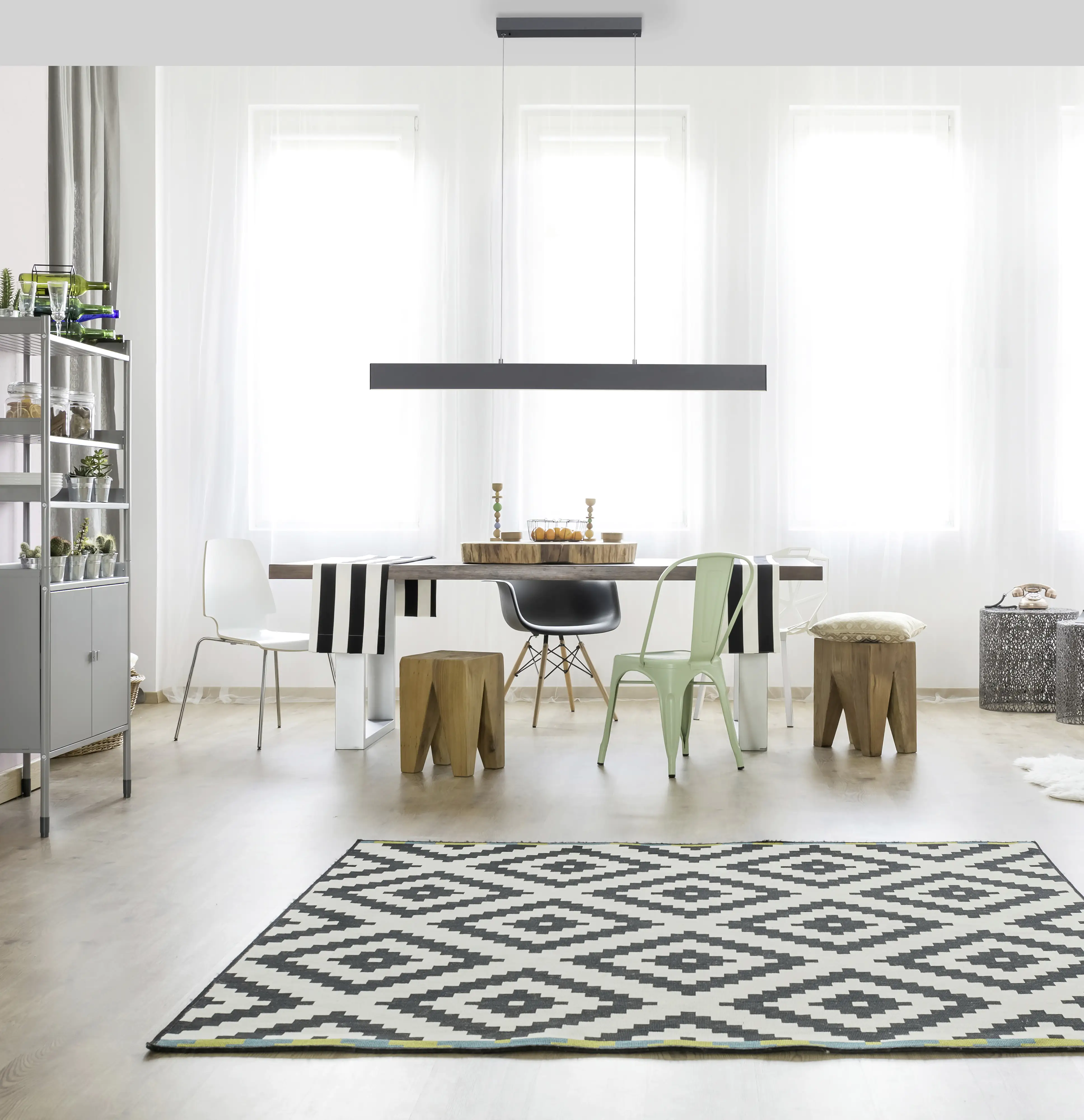 JustLight LED Pendelleuchte Nila 48W anthrazit