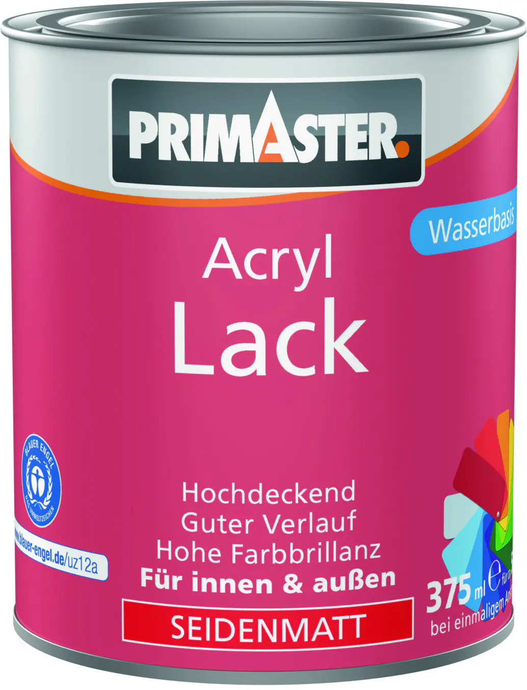 Primaster Acryl Lack anthrazit seidenmatt 375 ml