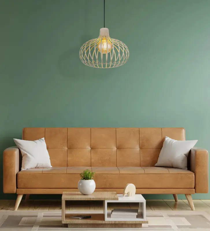 Globo Hängeleuchte Mateo Ø 40 x 150 cm cremefarben matt