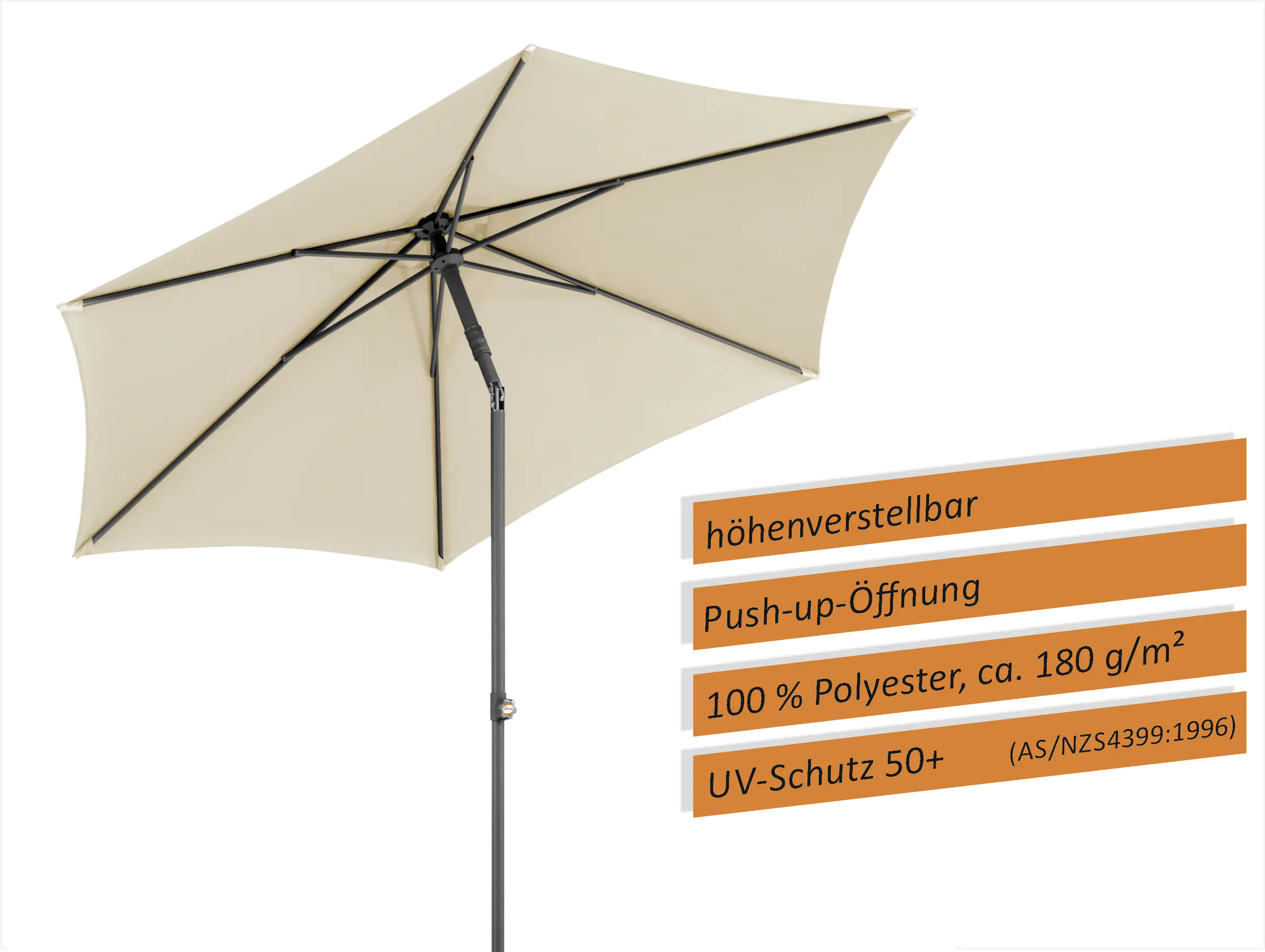 Schneider Sonnenschirm Sevilla natur Ø 270 cm