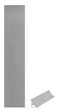 Getalit Wandanschlußsystem Plus 59 cm, 27 x 30 mm, metallic