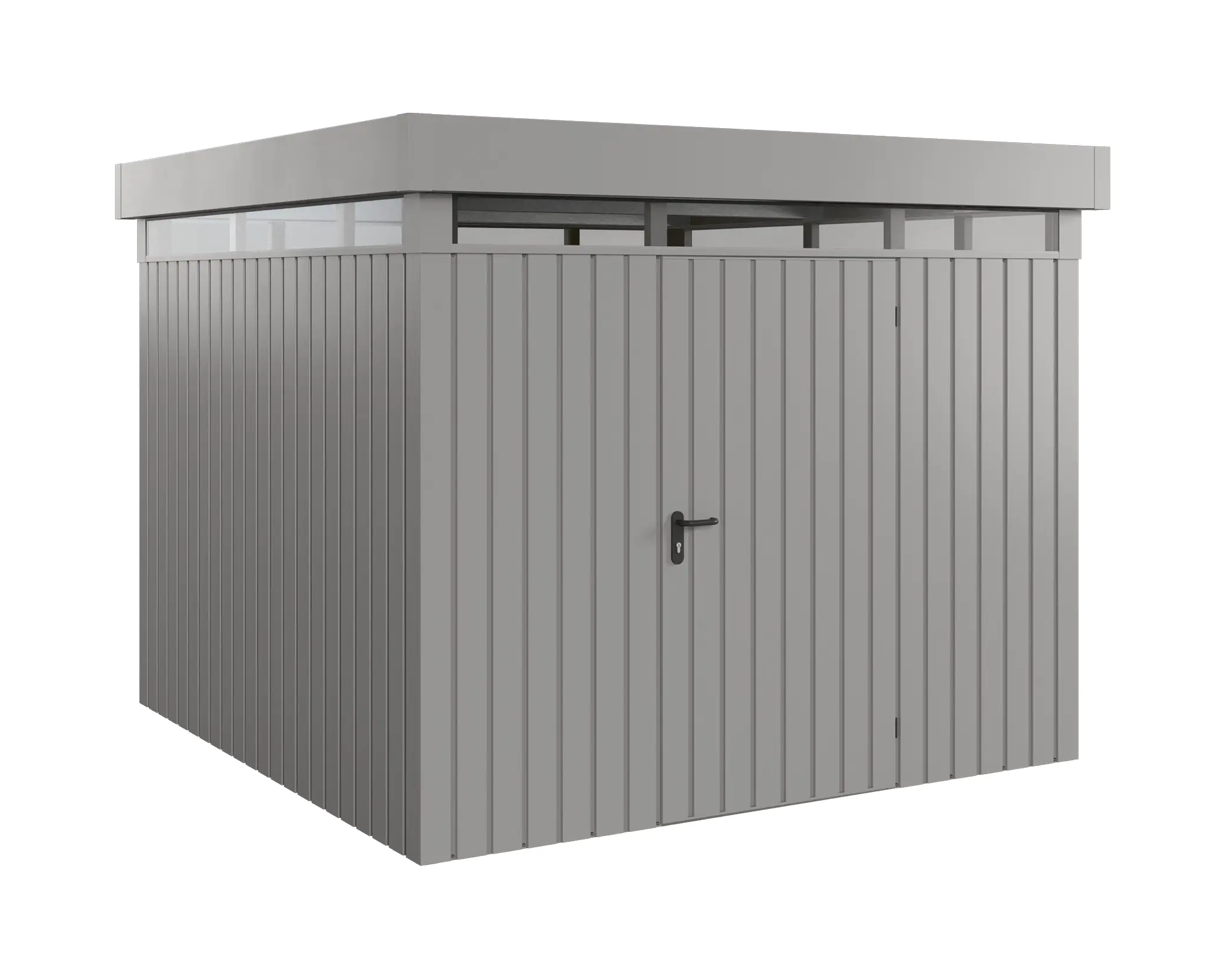 EcoStar Metallgerätehaus Euroline EFD10 LB graualuminium 262 x 262 cm 1-flg.