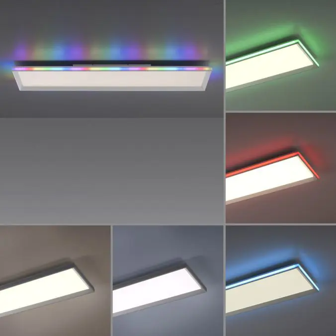 JustLight CCT LED Deckenleuchte Galactica weiß 100 x 25 cm dimmbar