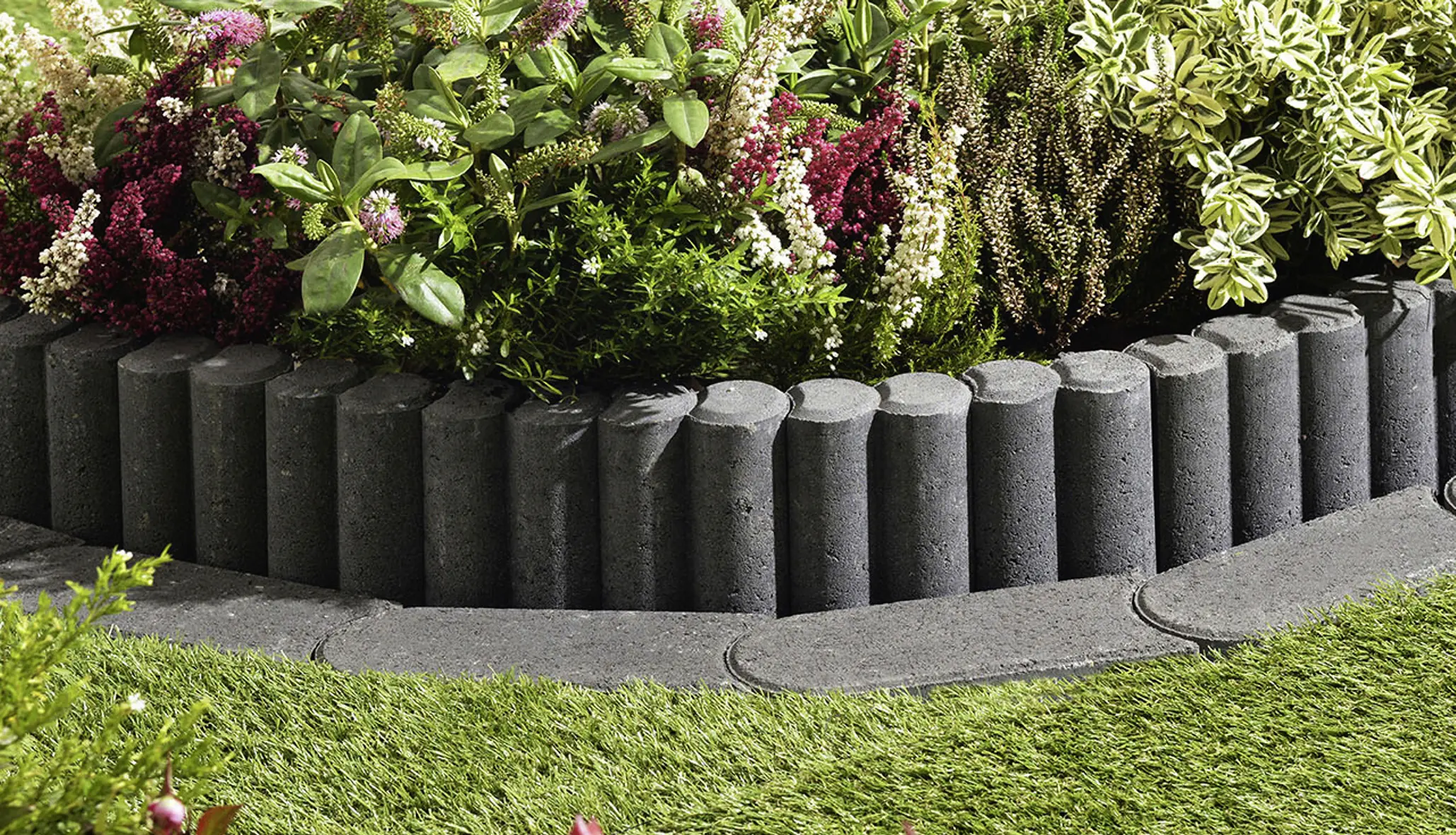 Kann Palisade 2er-Element 25 x 10 x 6 cm anthrazit