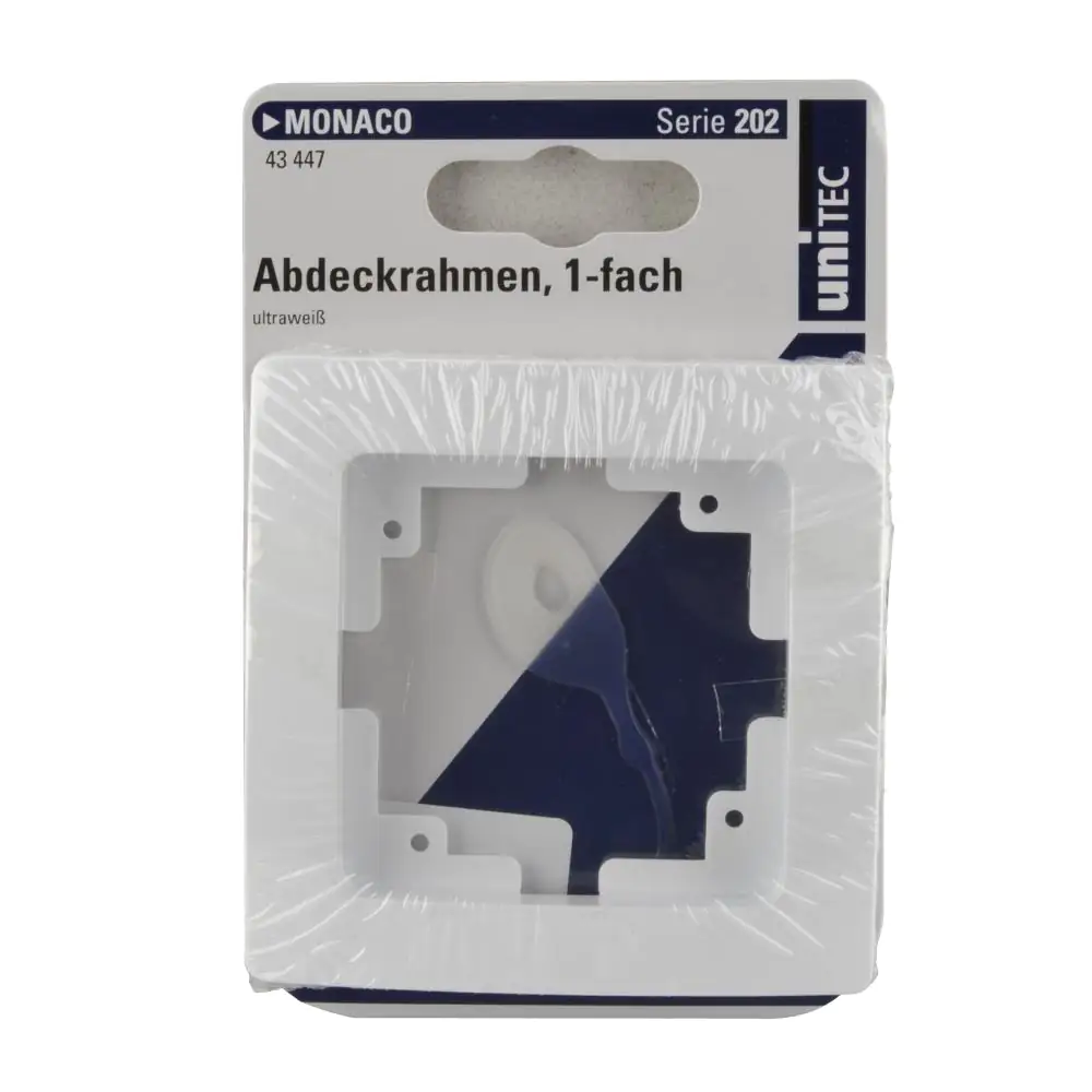 Unitec Abdeckrahmen Monaco 1-fach ultraweiß