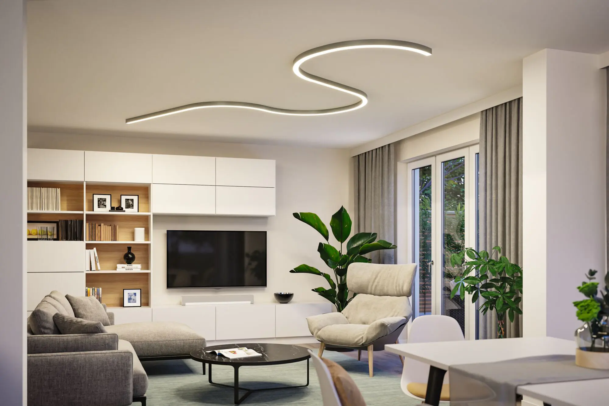 Paulmann Lichtleiste Linion Bogen 90 Grad 3,5W Kunststoff weiß