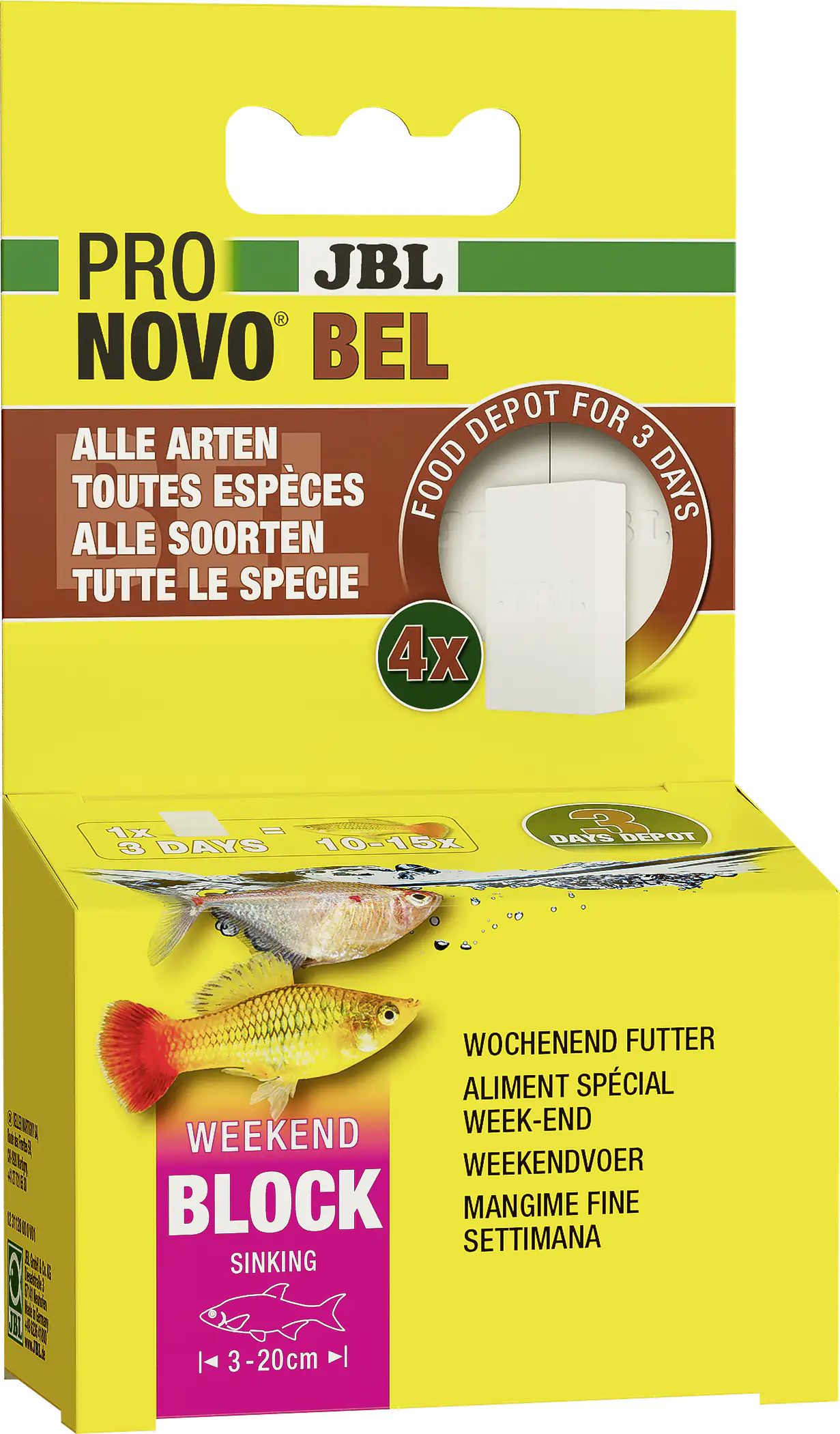 JBL Fischfutter Pronovo Bel Weekend Wochenendfischfutter 220 ml