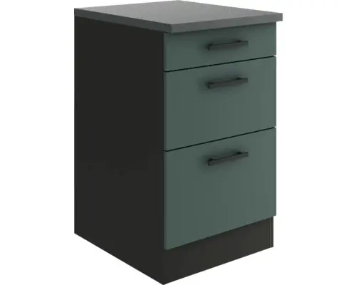 Optifit Unterschrank Verona 405 steingrün/anthrazit matt 50 cm
