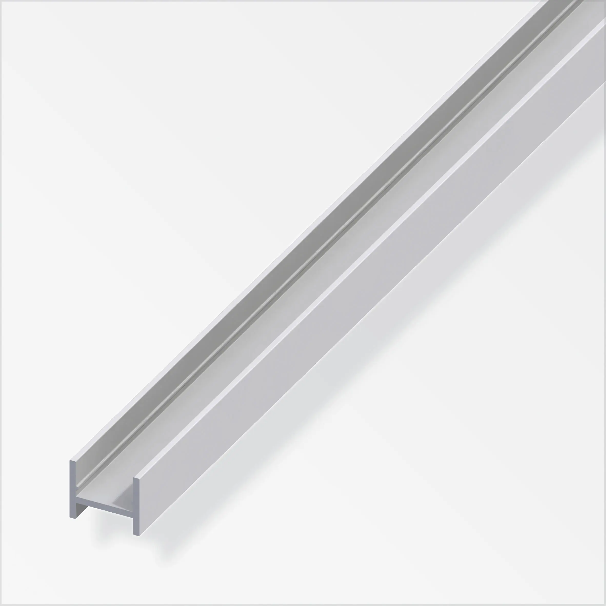 alfer H-Profil 1 m, 16 x 19.5 x 1.5 mm Aluminium eloxiert silber