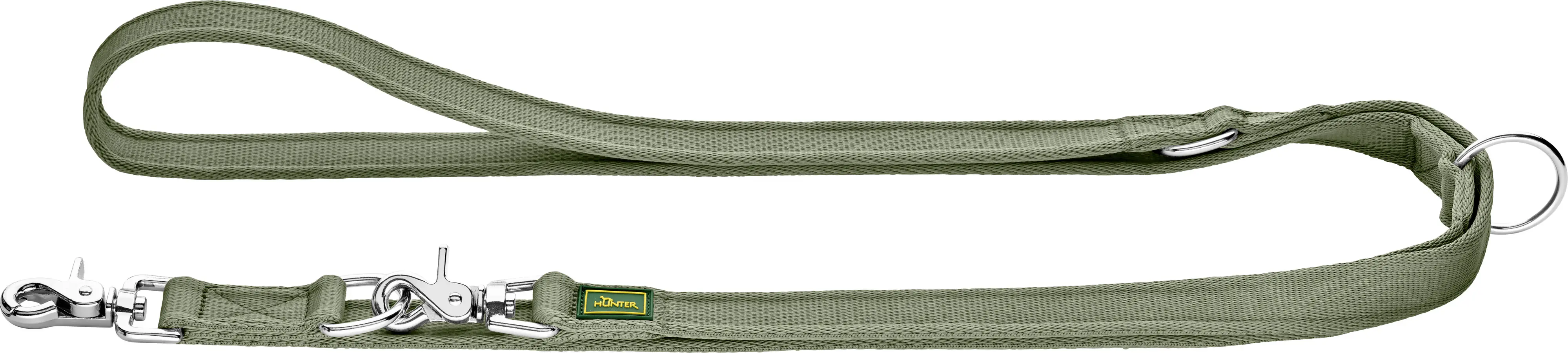 Hunter Hundeleine Führleine verstellbar Inari 2 m x 2,5 cm lindgrün