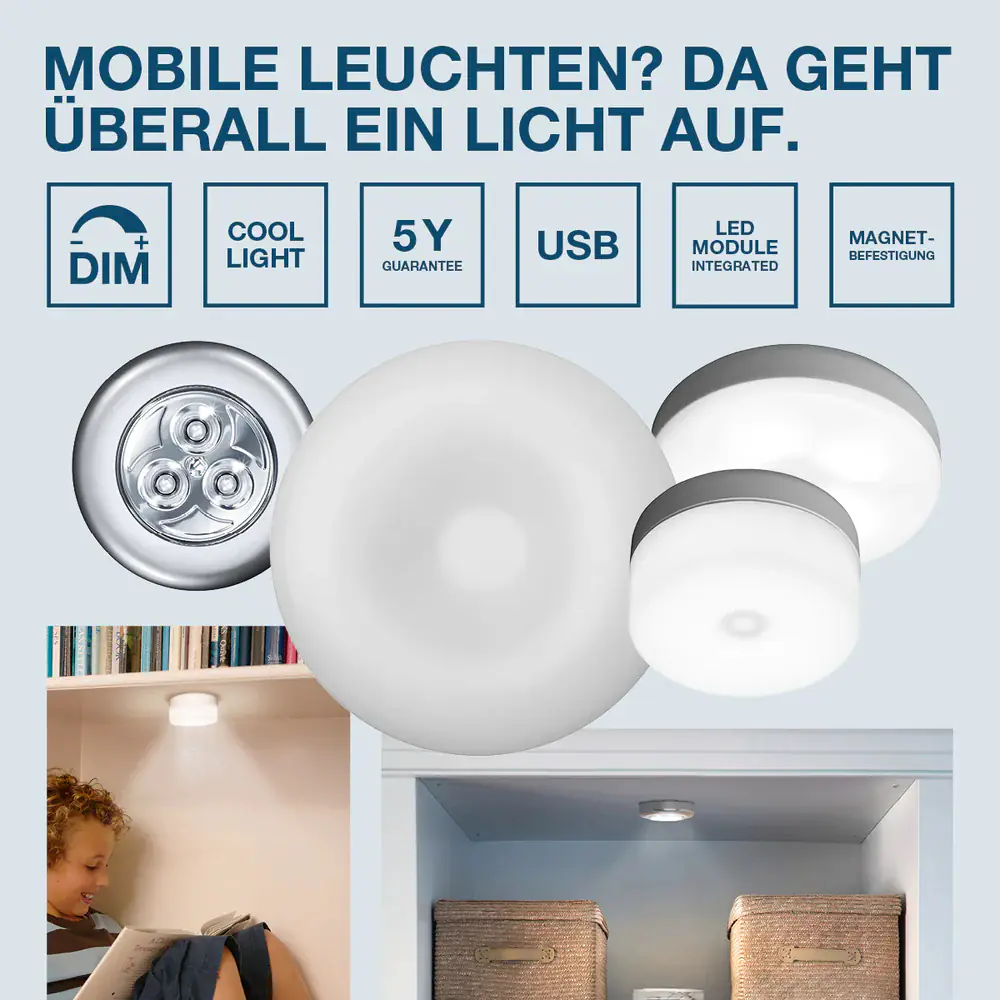 Ledvance LED Nachtlicht DOT-it Classic silber