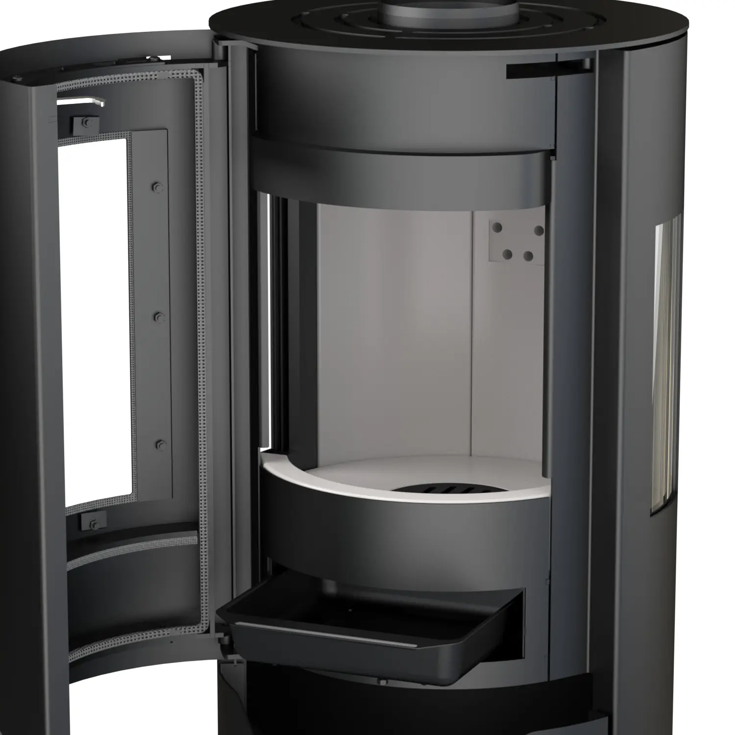 Thermia Kaminofen Hiron Trio Stahl schwarz 6 kW