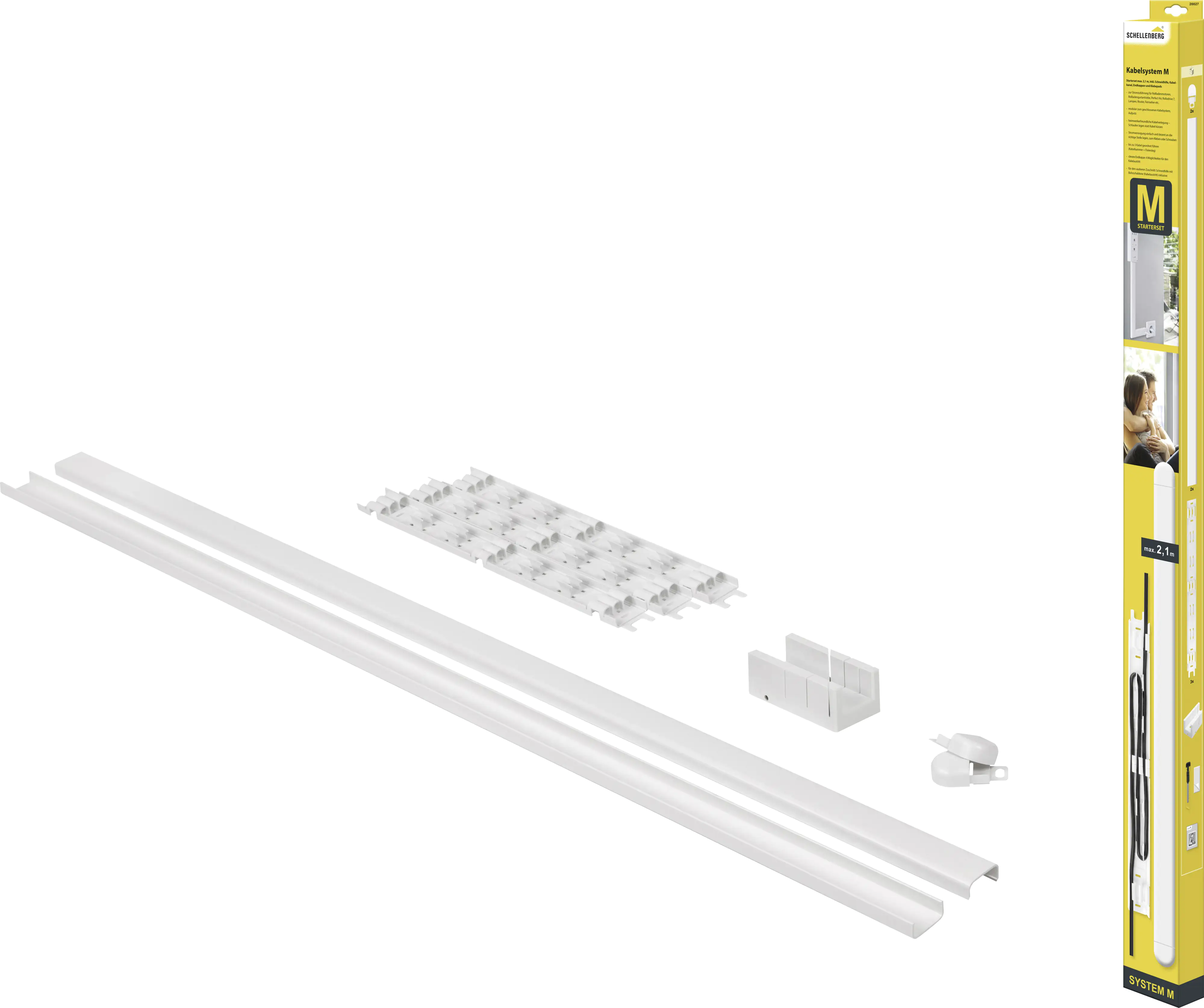 Schellenberg Kabelkanal System M weiß 210 cm Starterset
