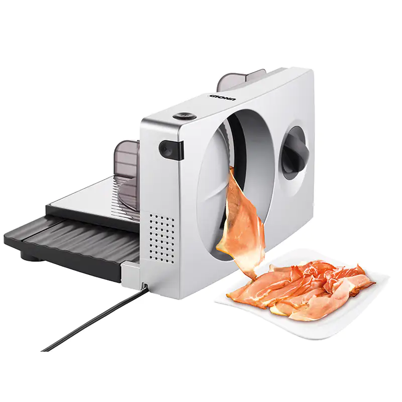 Unold Allesschneider Curve Silver 100 Watt, Wellenschliffmesser, silber