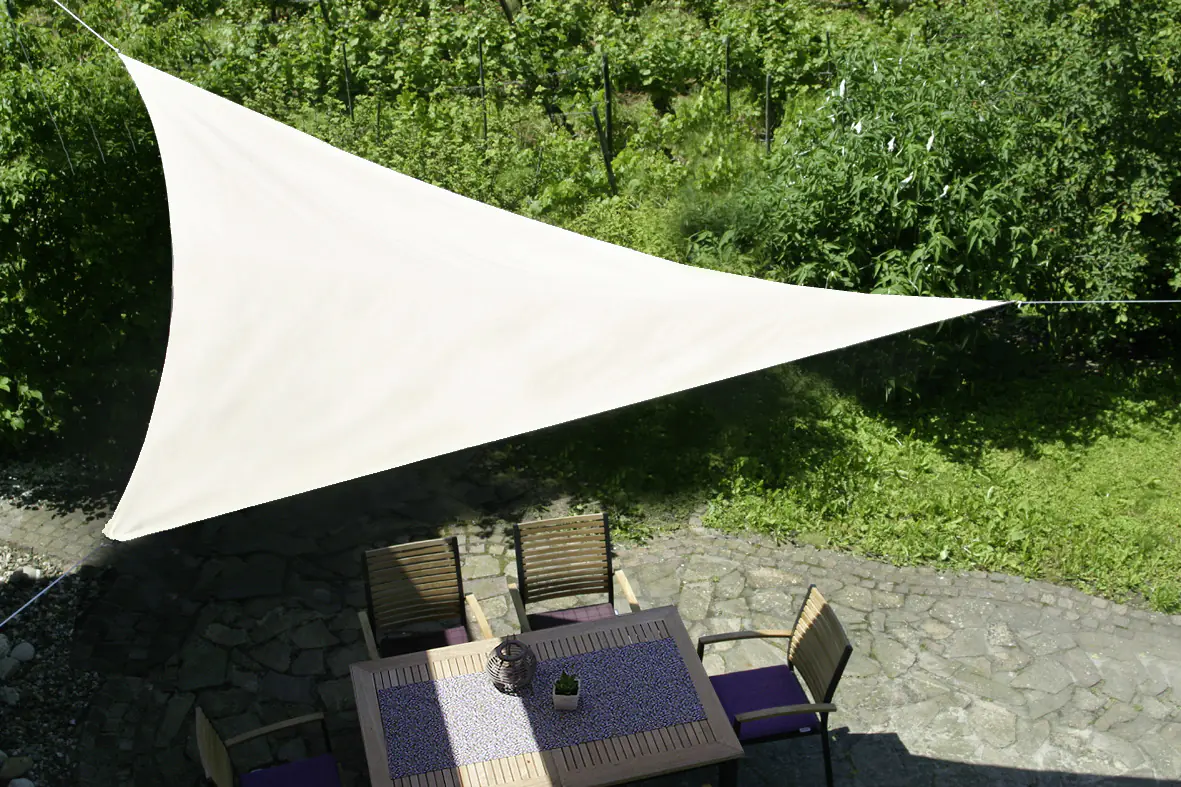 GO-DE Sonnensegel Dreieckig beige 360 x 360 x 360 cm