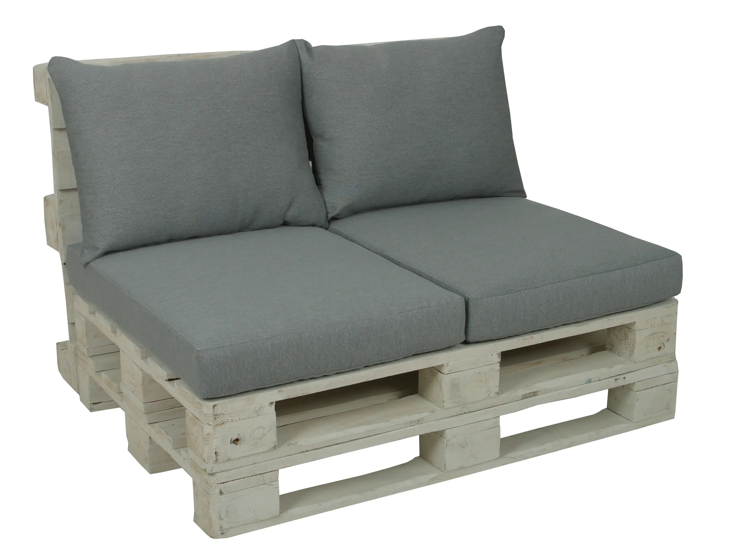 GO-DE Loungekissen-Set 80 x 60 x 12 cm, grau
