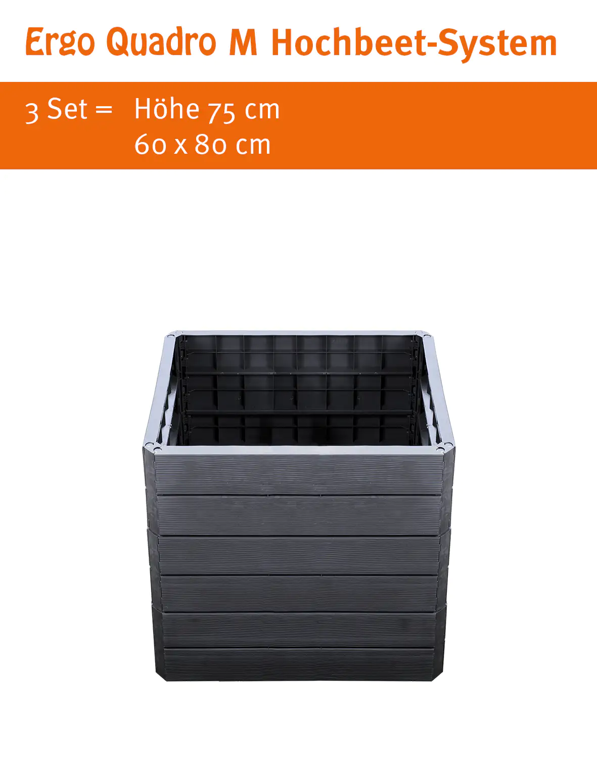 Garantia Hochbeet Ergo Quadro M 60 x 80 x 25 cm