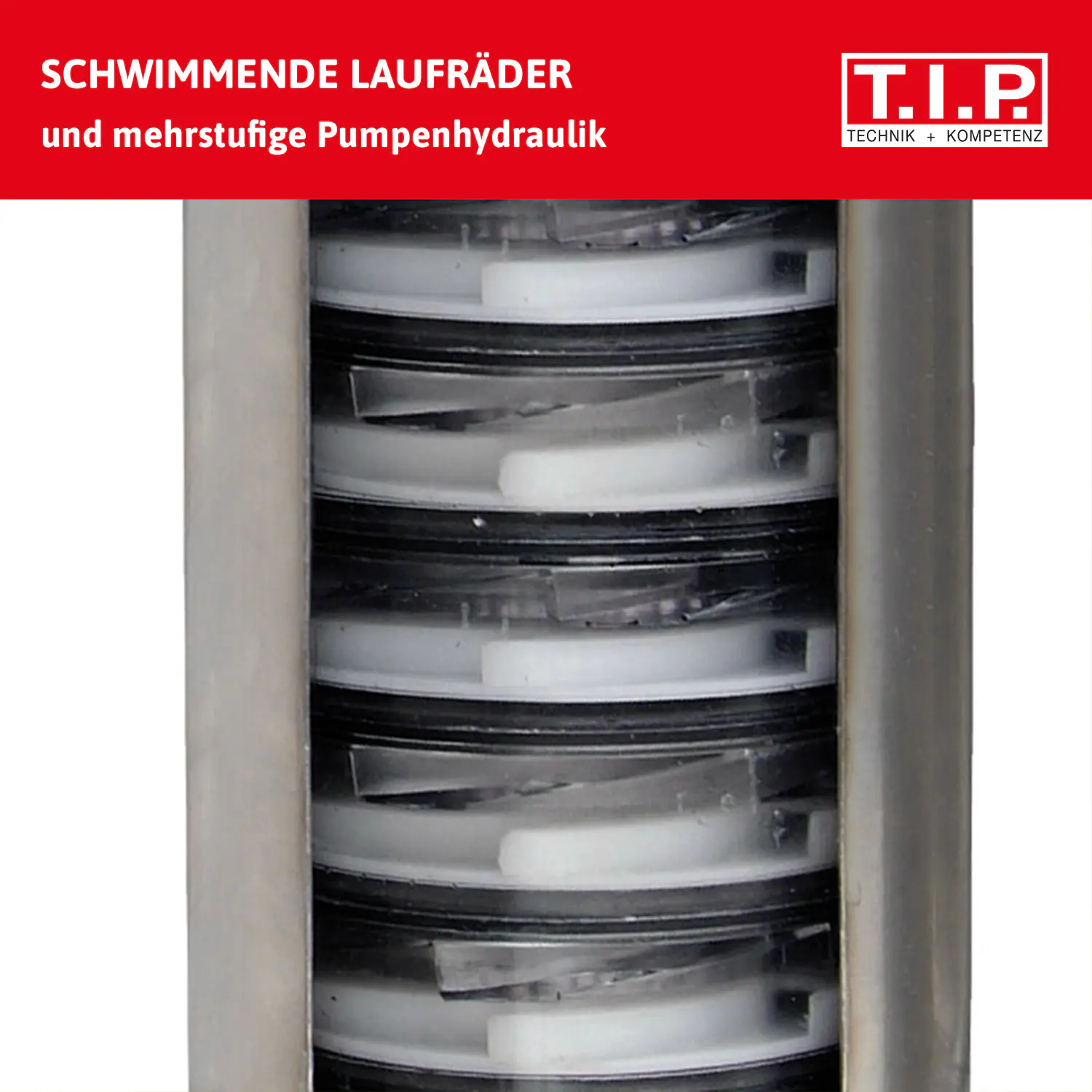 T.I.P. Tiefbrunnenpumpe BigWell 90/53 AUT, 900 Watt, 5.400 l/h, Edelstahl