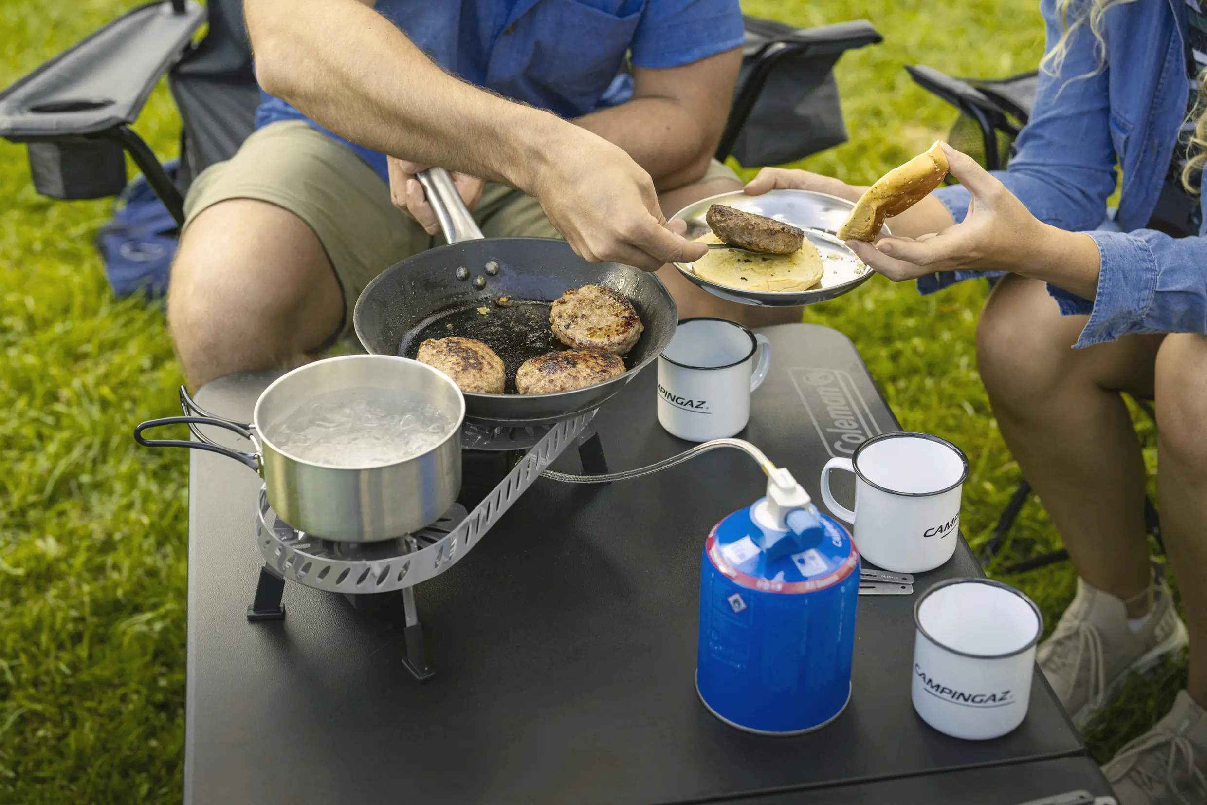 Campingaz Campingkocher Camp & Trek Twin silber-schwarz
