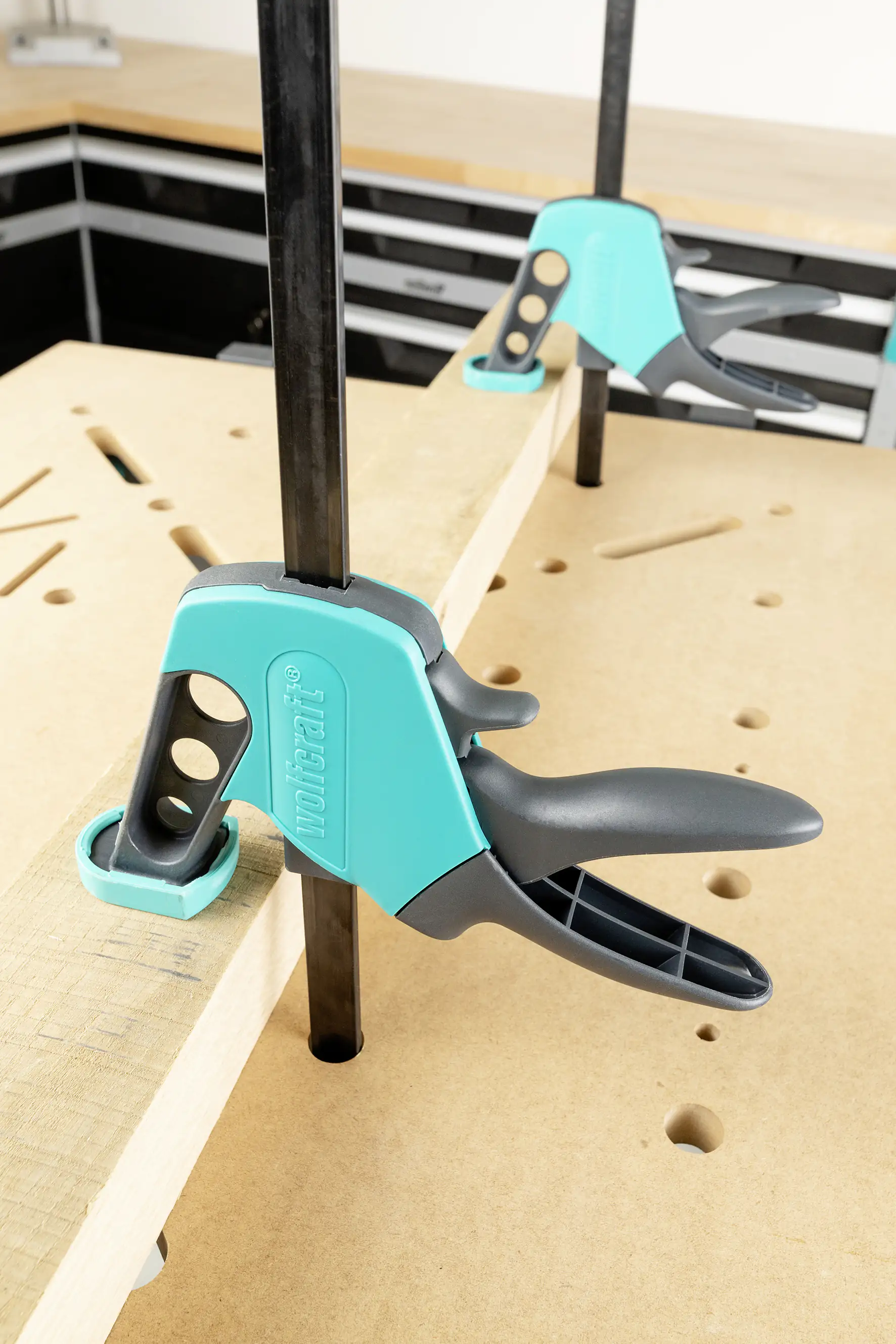 Wolfcraft Einhandzwinge Easy Spannweite 300 mm 90 kg Ausladung 75 mm