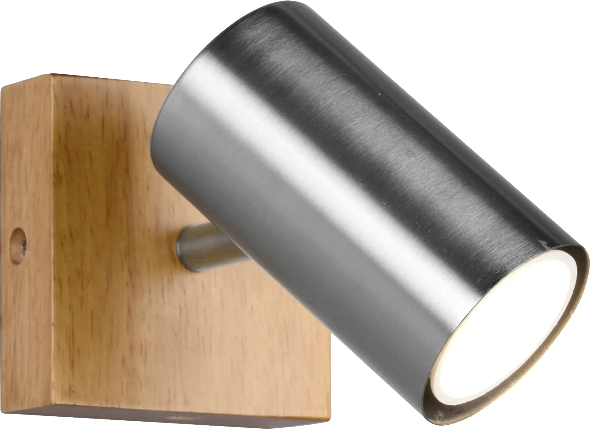 Trio Leuchten 1er Spot Marley GU10, nickel-matt, holzfarbig