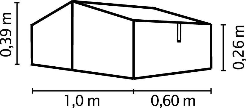 Vitavia Frühbeet Gaia XS 100 x 60 cm inkl. 2 Dachfenstern