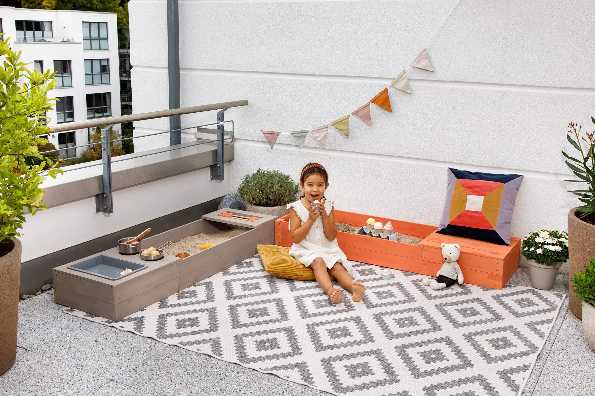MUDDY BUDDY Sandkasten Flexy Style 150 x 90 x 20 cm / 2x (150 x 45 x 20) cm