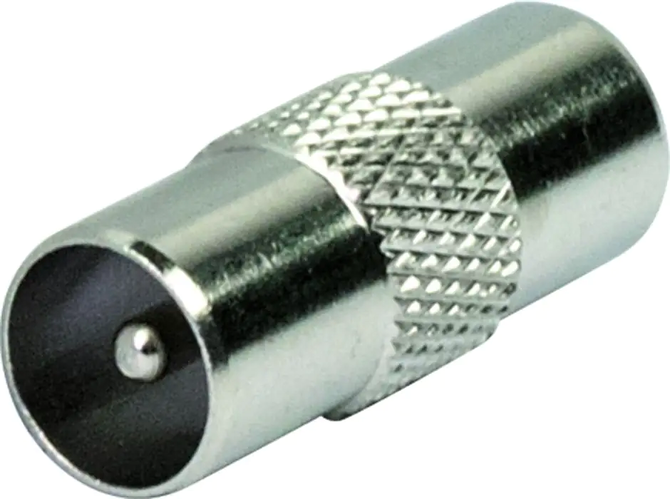 Schwaiger Koaxial Adapter UEST8025 531 silber, 1x IEC Stecker / 1x IEC Stecker