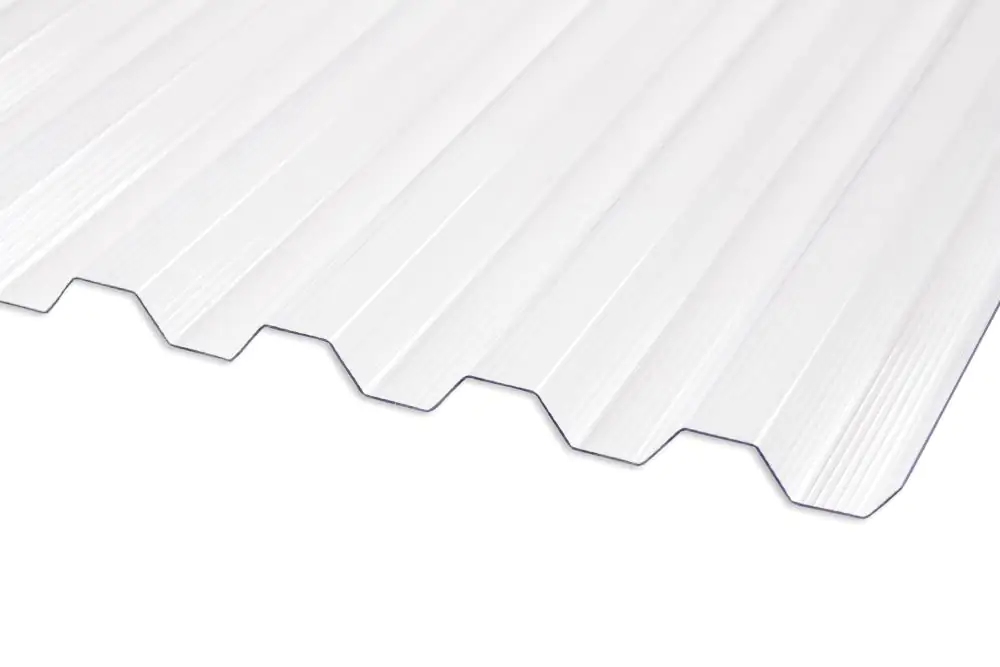 Gutta Polycarbonat-Wellplatte Trapez 76/18 300 x 95 cm 1,4 mm klar