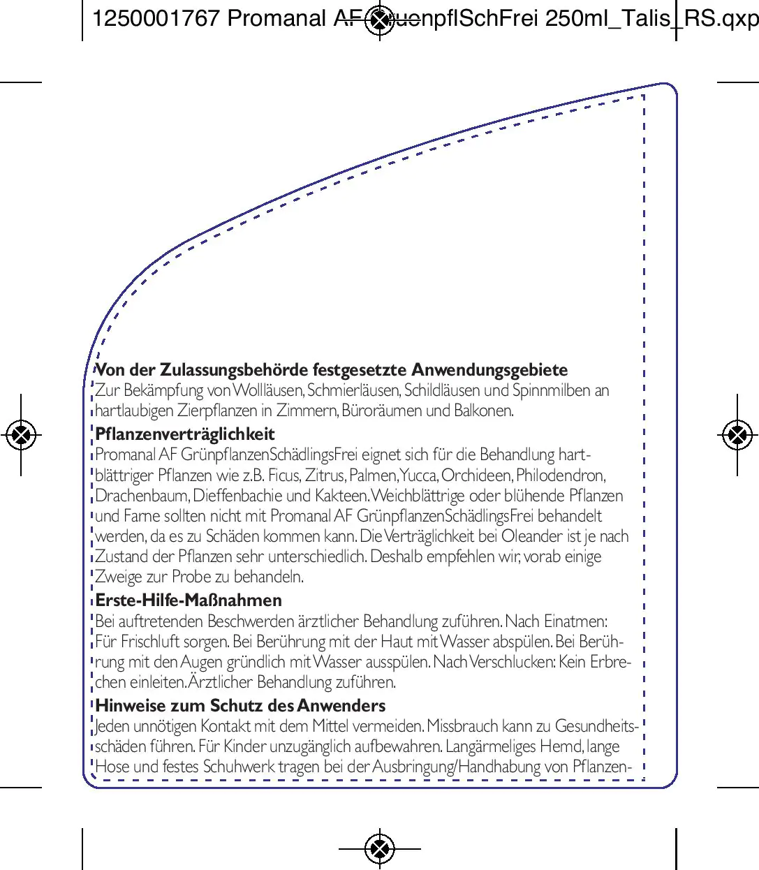 Promanal AF Grünpflanzen SchädlingsFrei 250 ml