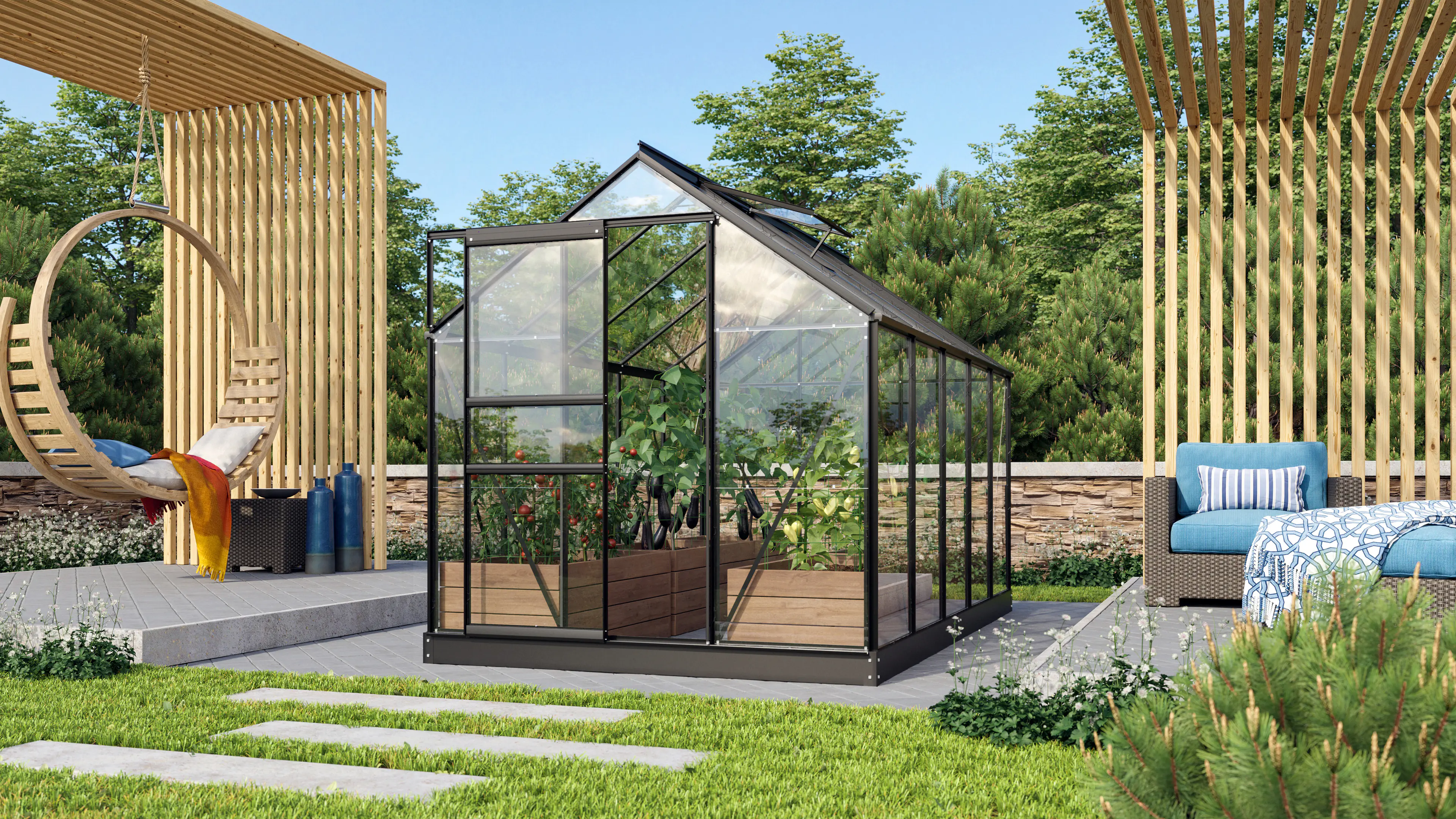 Vitavia Gewächshaus Venus 6200 192 x 317 cm 3 mm ESG