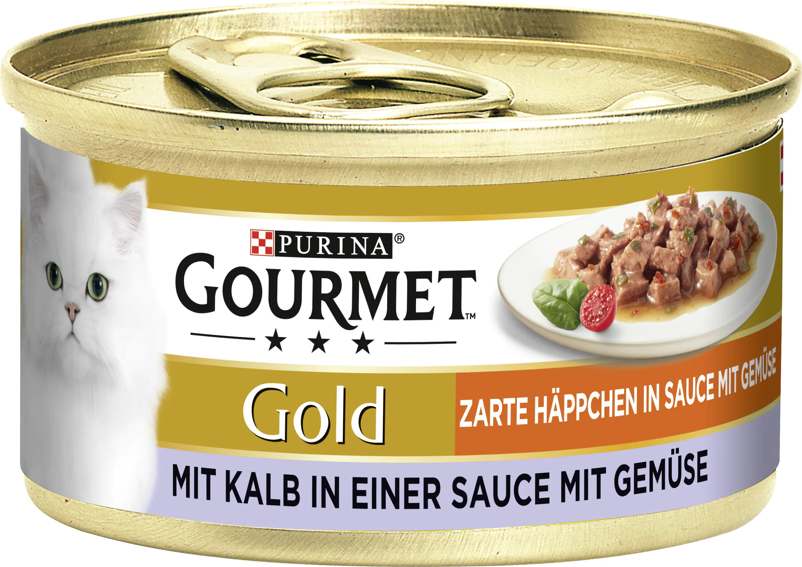 Gourmet Gold Zarte Häppchen in Sauce mit Kalb und Gemüse 85 g