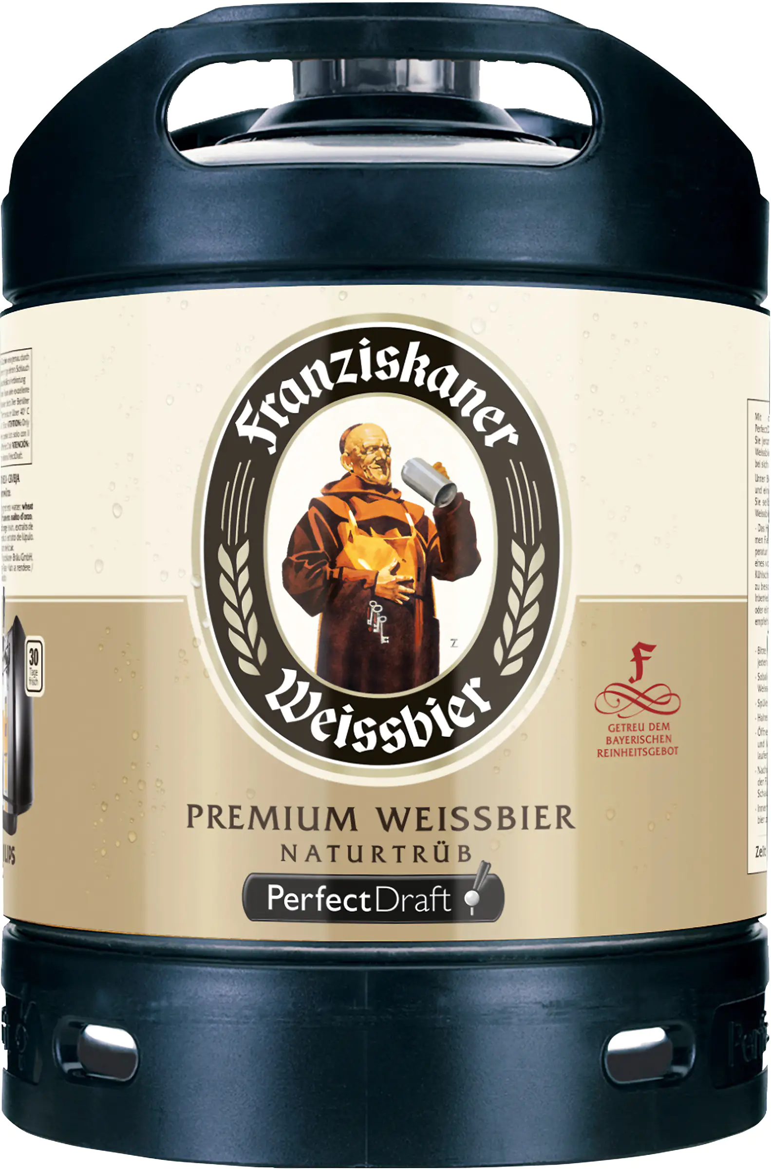 Franziskaner Hefe Weissbier 6 l Fass für Perfect Draft Bierzapfanlage
