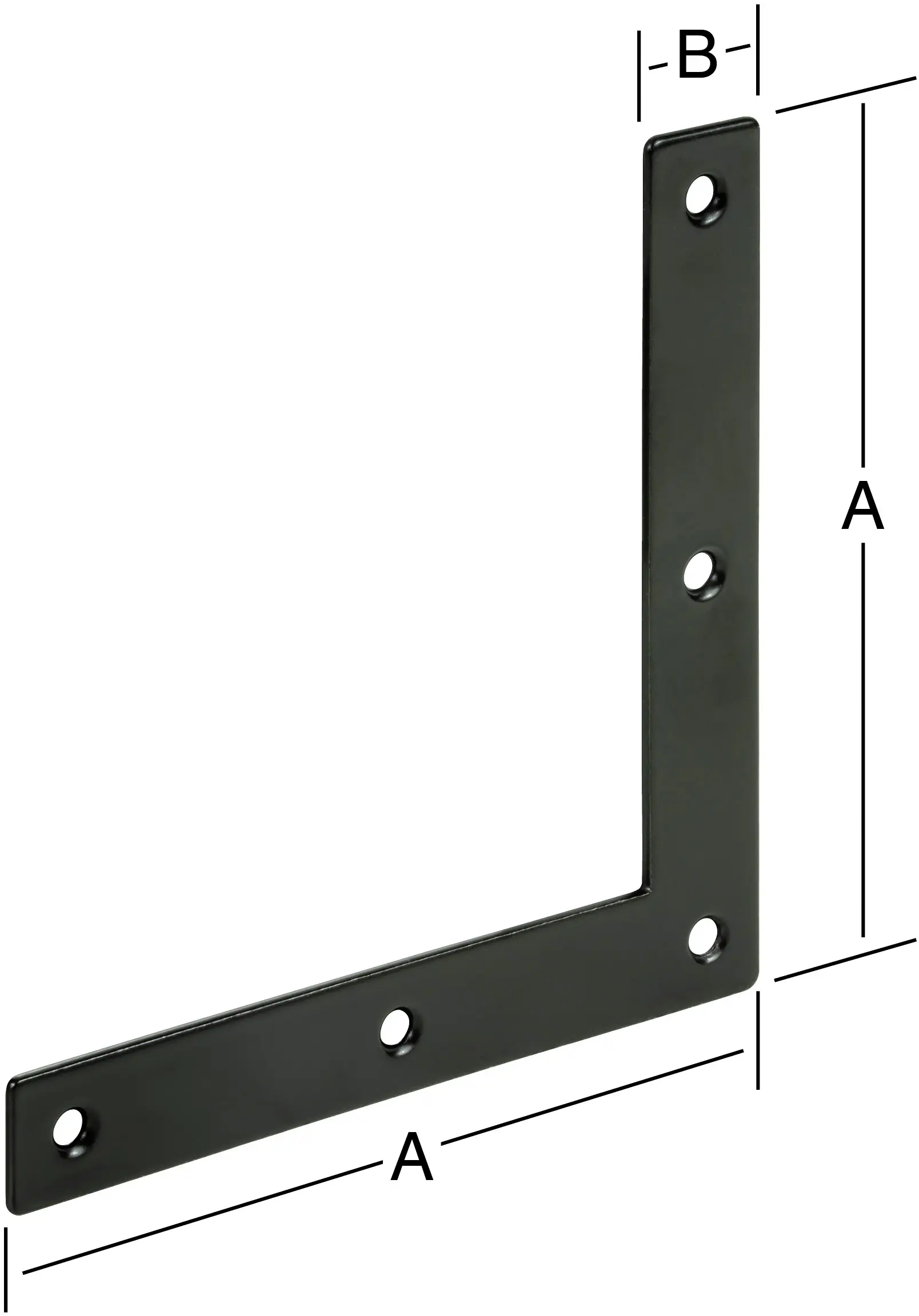 Vormann Eckwinkel 120 x 20 mm Stahl schwarz