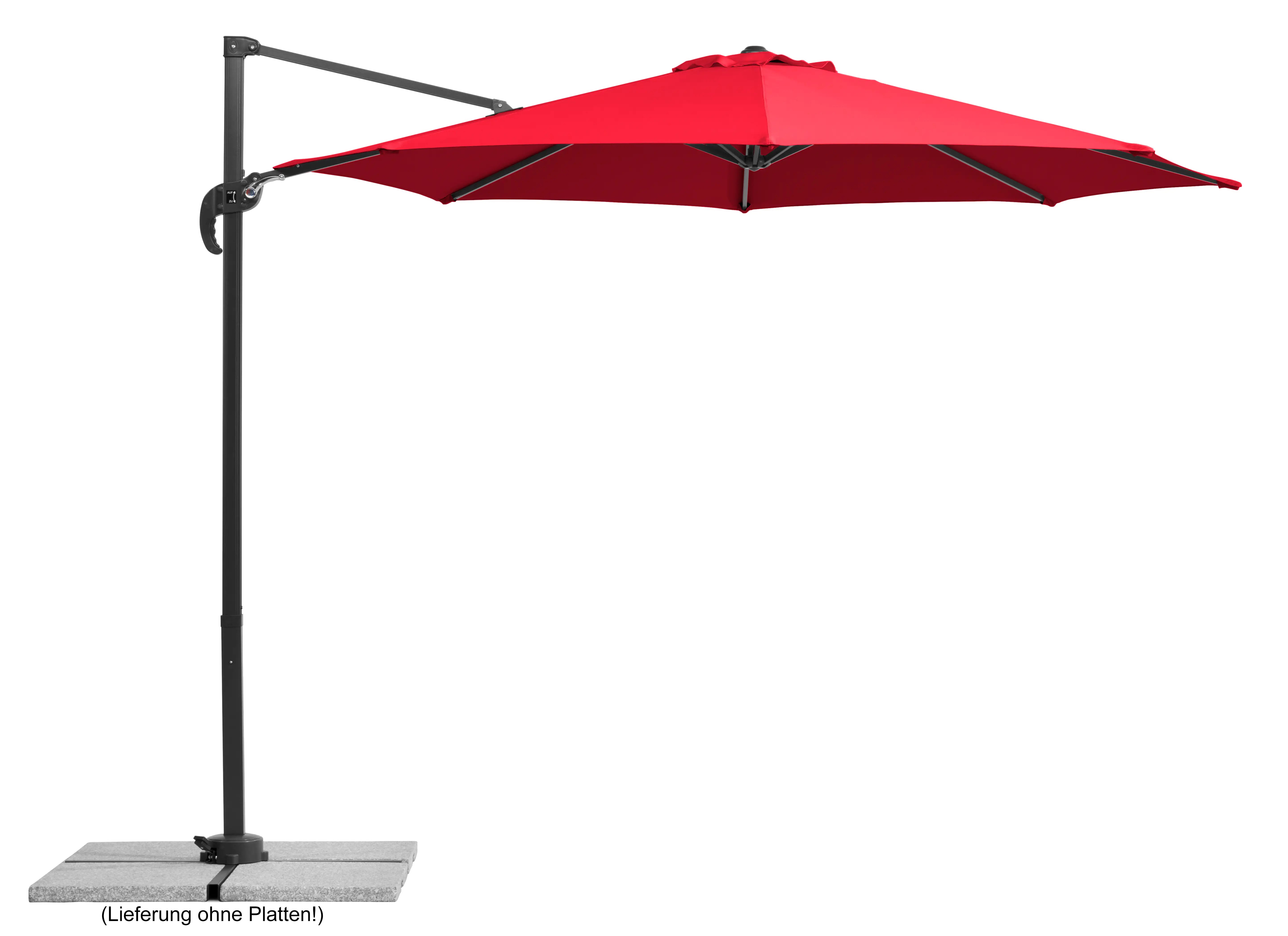 Schneider Ampelschirm Rhodos Junior rot Ø 300 cm inkl. Sonnenschirmhülle